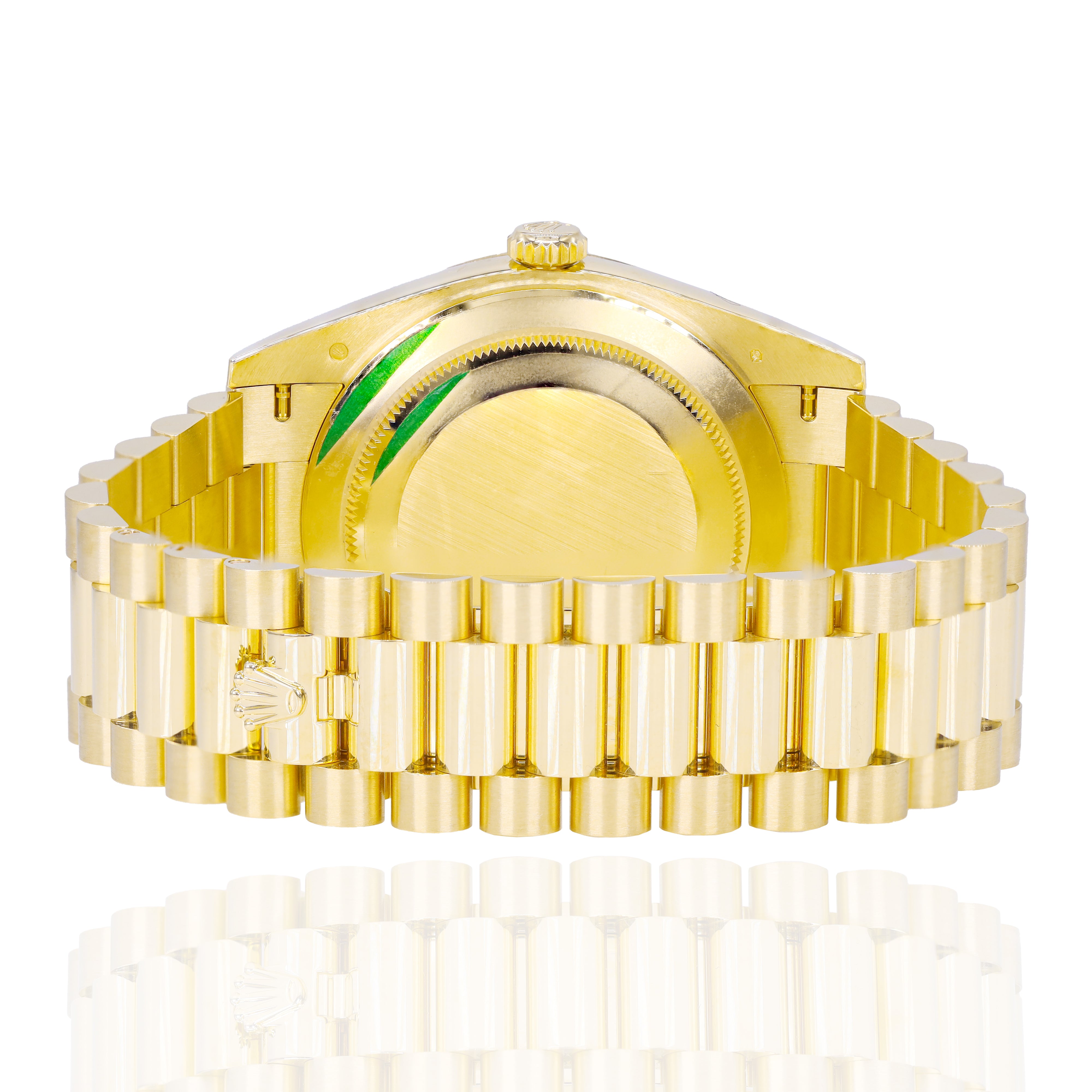 Rolex 228238 Day-Date 40mm Yellow Gold Mother of Pearl Baguette Diamond Dial