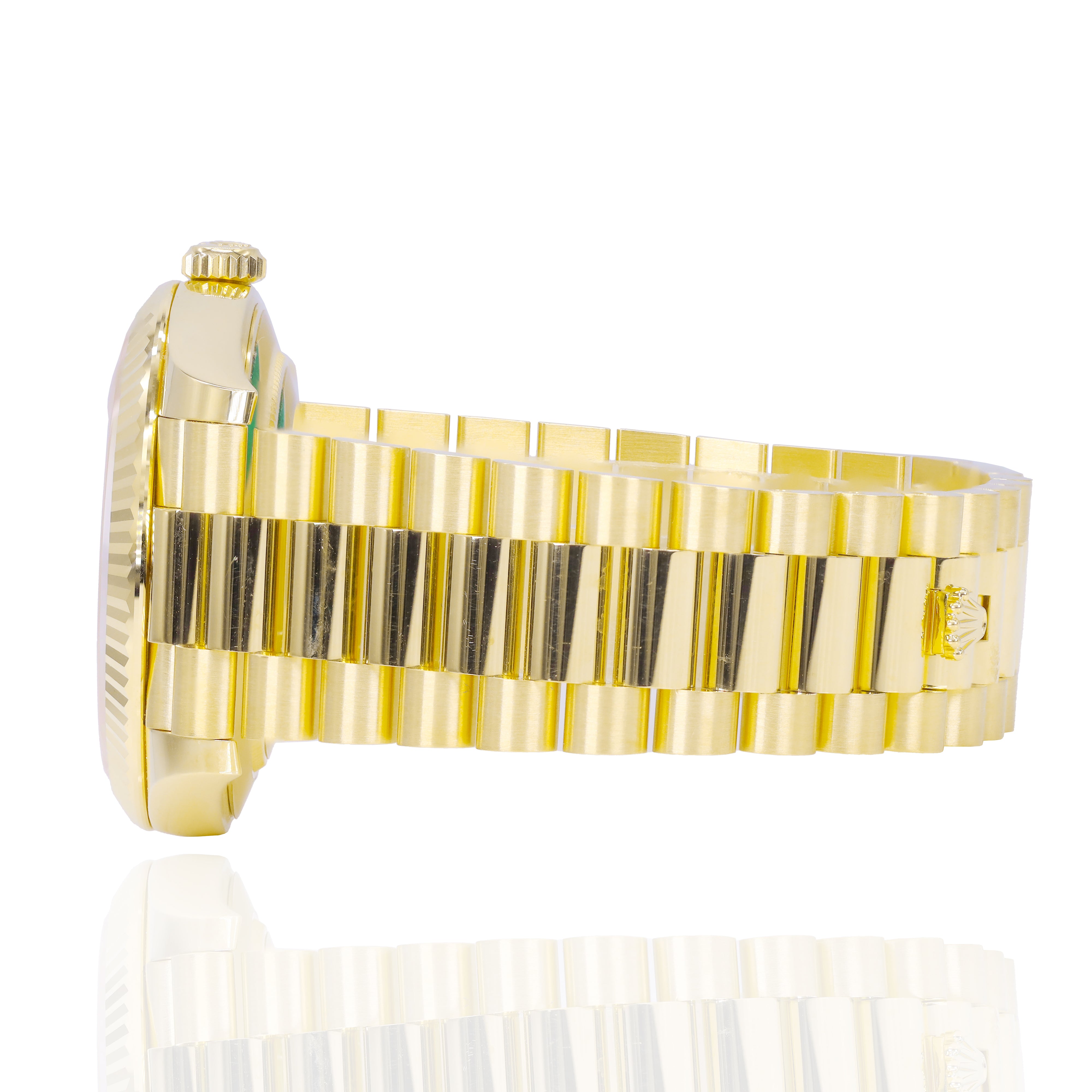 Rolex 228238 Day-Date 40mm Yellow Gold Mother of Pearl Baguette Diamond Dial