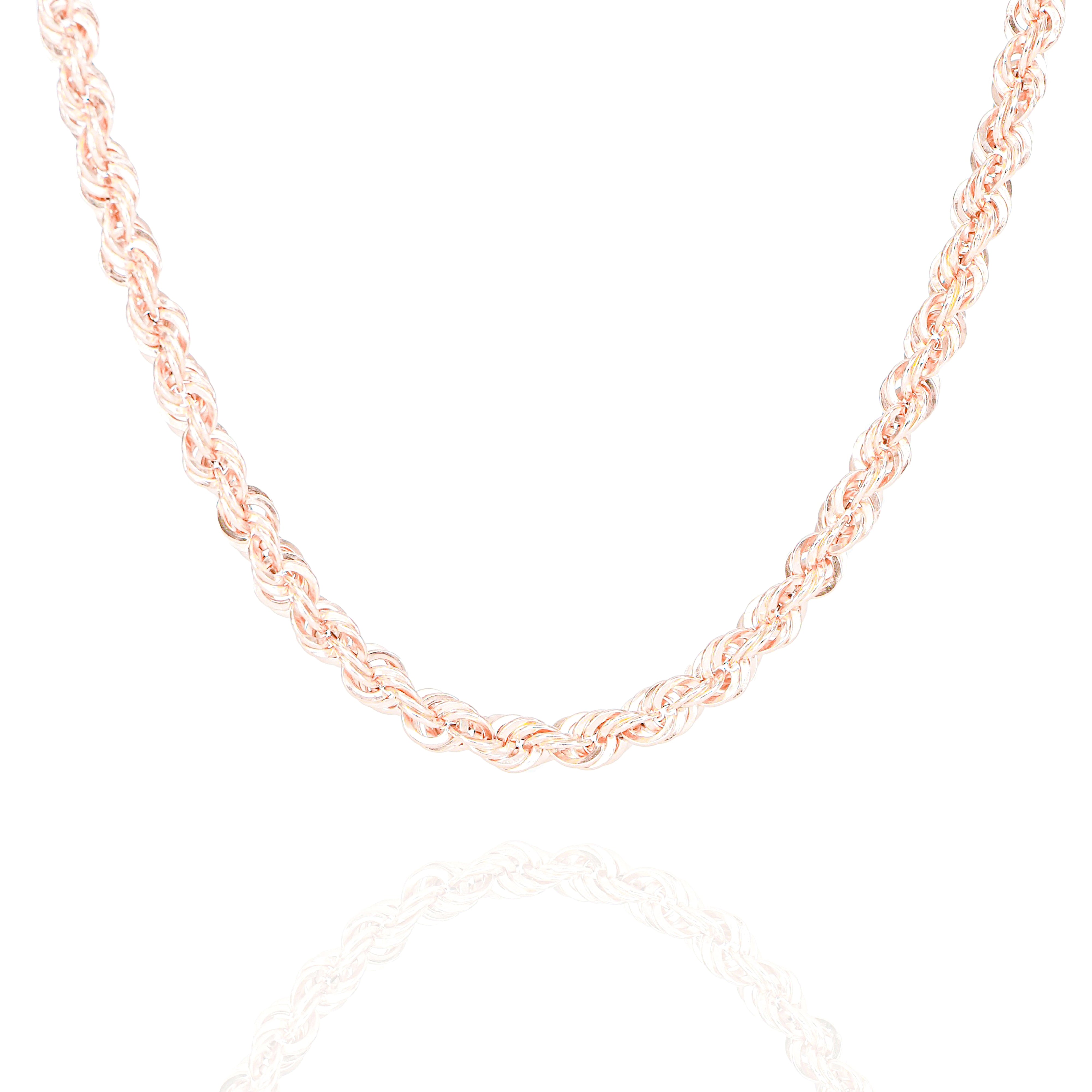 14KT Solid Rope Rose Gold Chain
