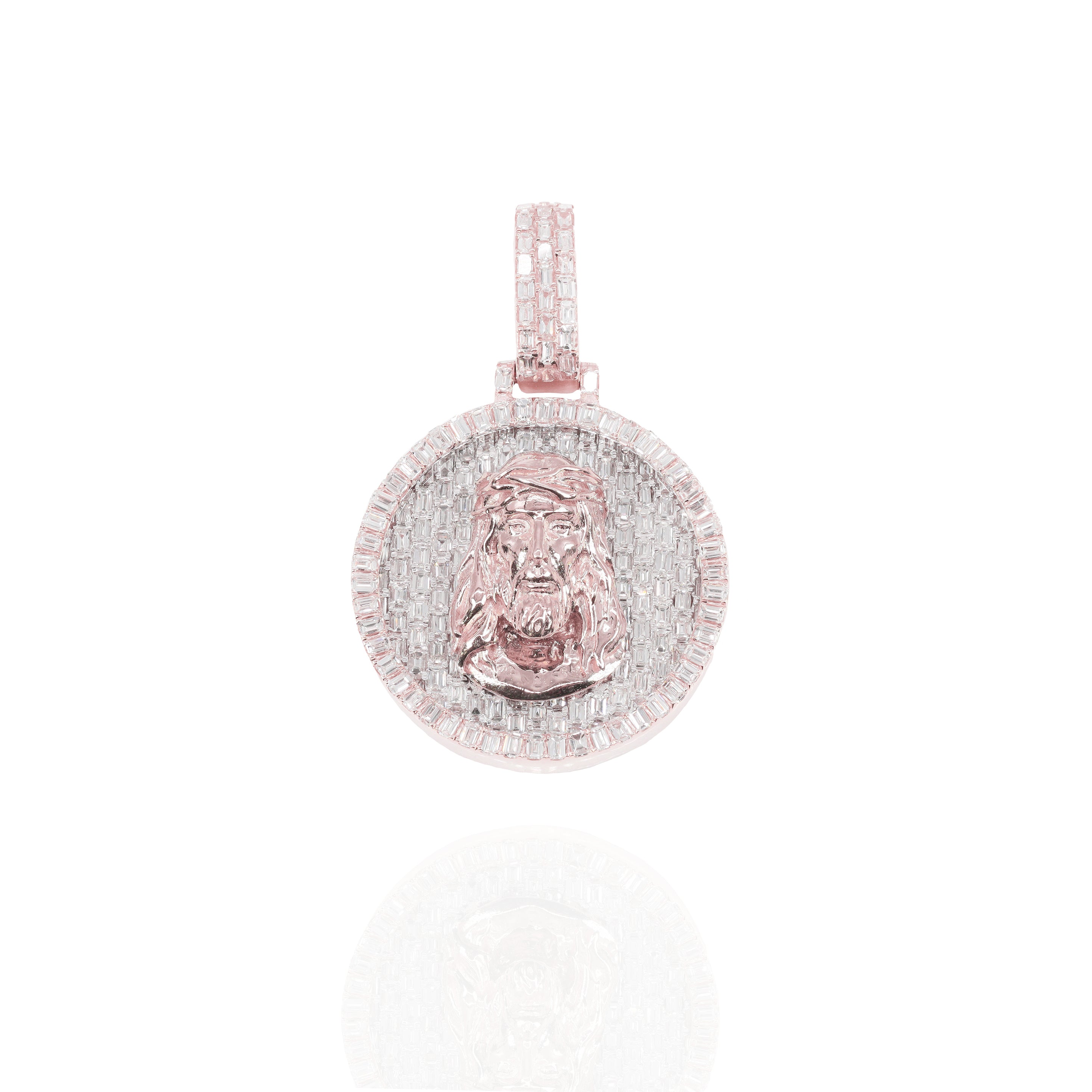 Jesus Piece Emerald Diamond Pendant