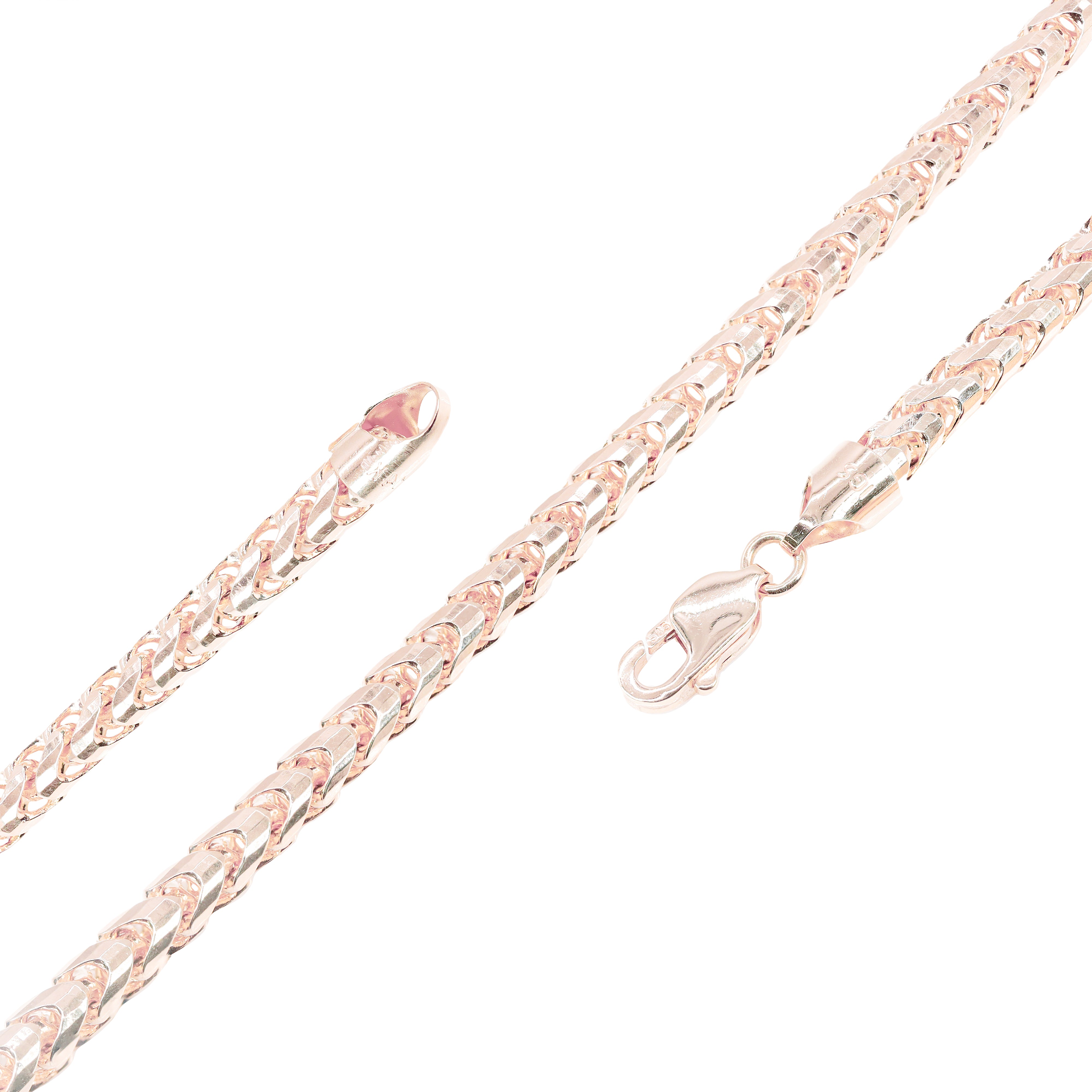 14KT Solid Rounded Franco Rose Gold Chain