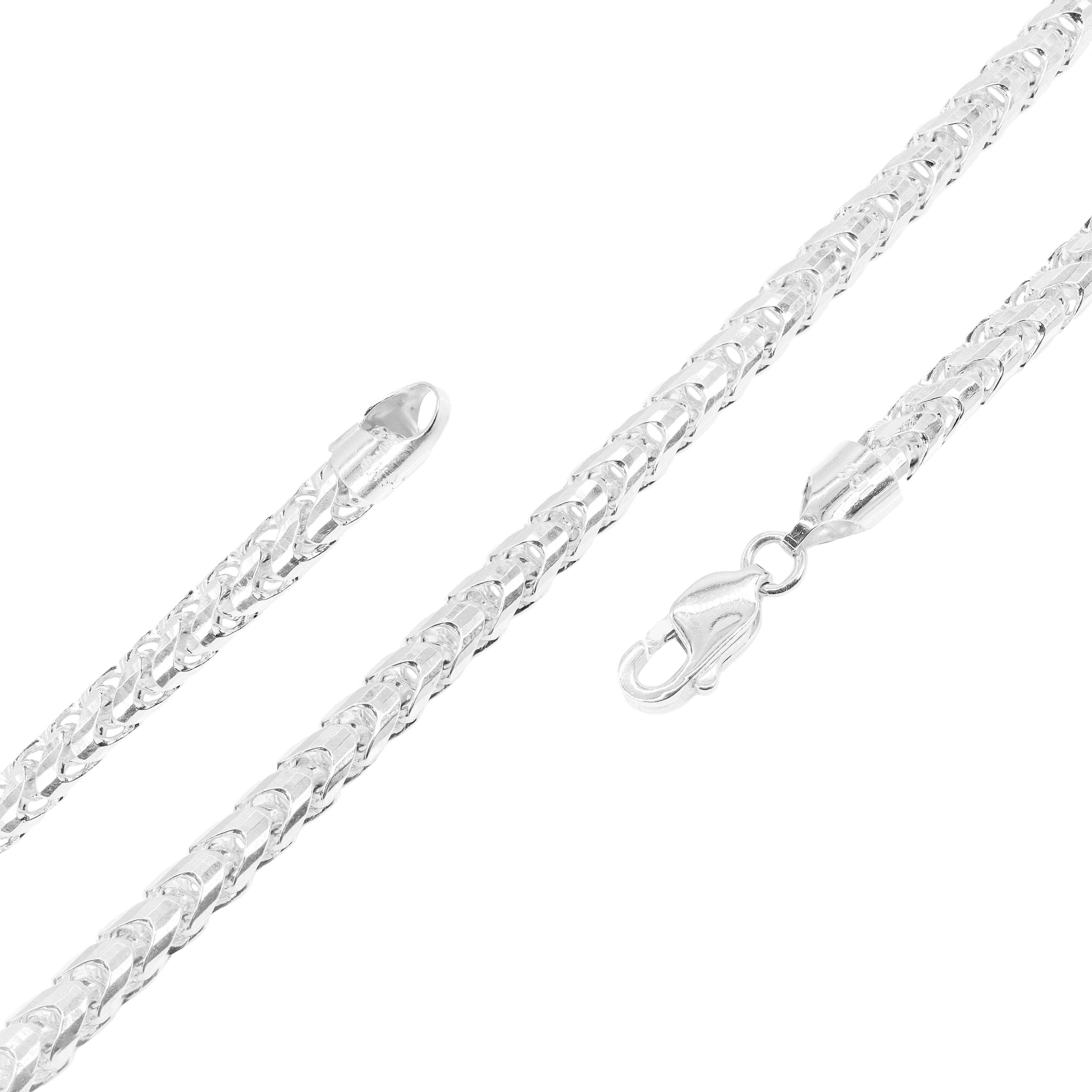10KT Solid Rounded Franco White Gold Chain