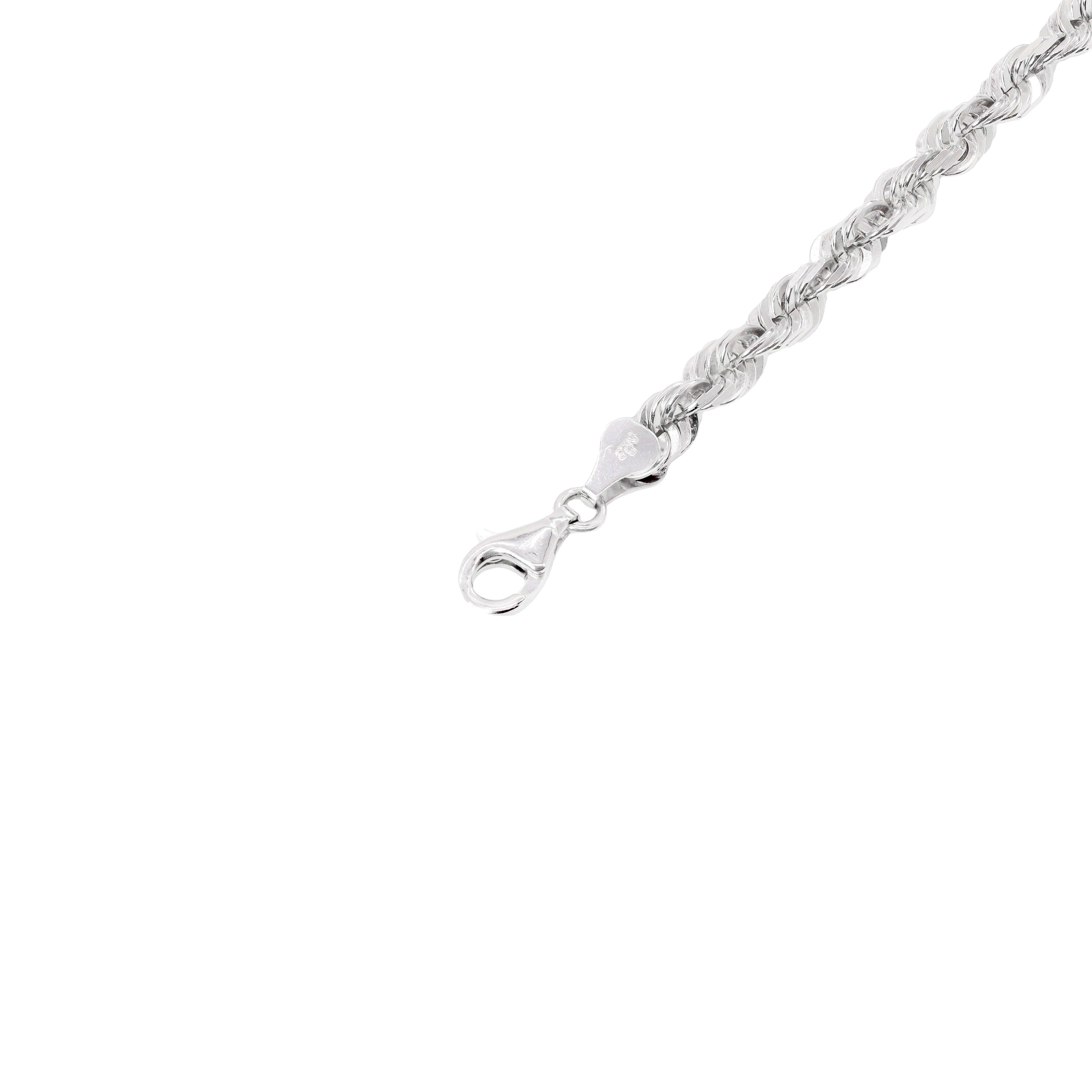 14KT Solid Rope White Gold Chain