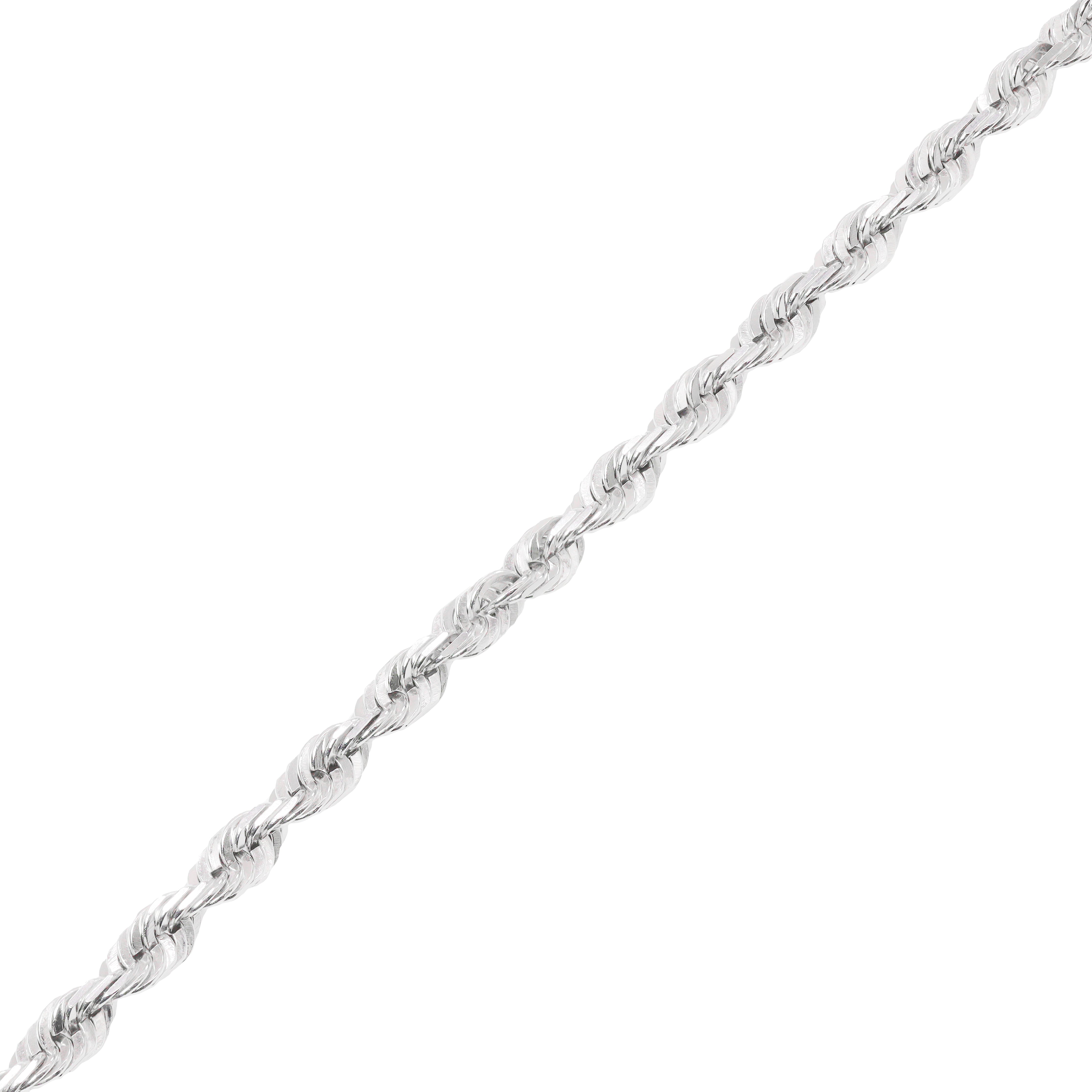 14KT Solid Rope White Gold Chain