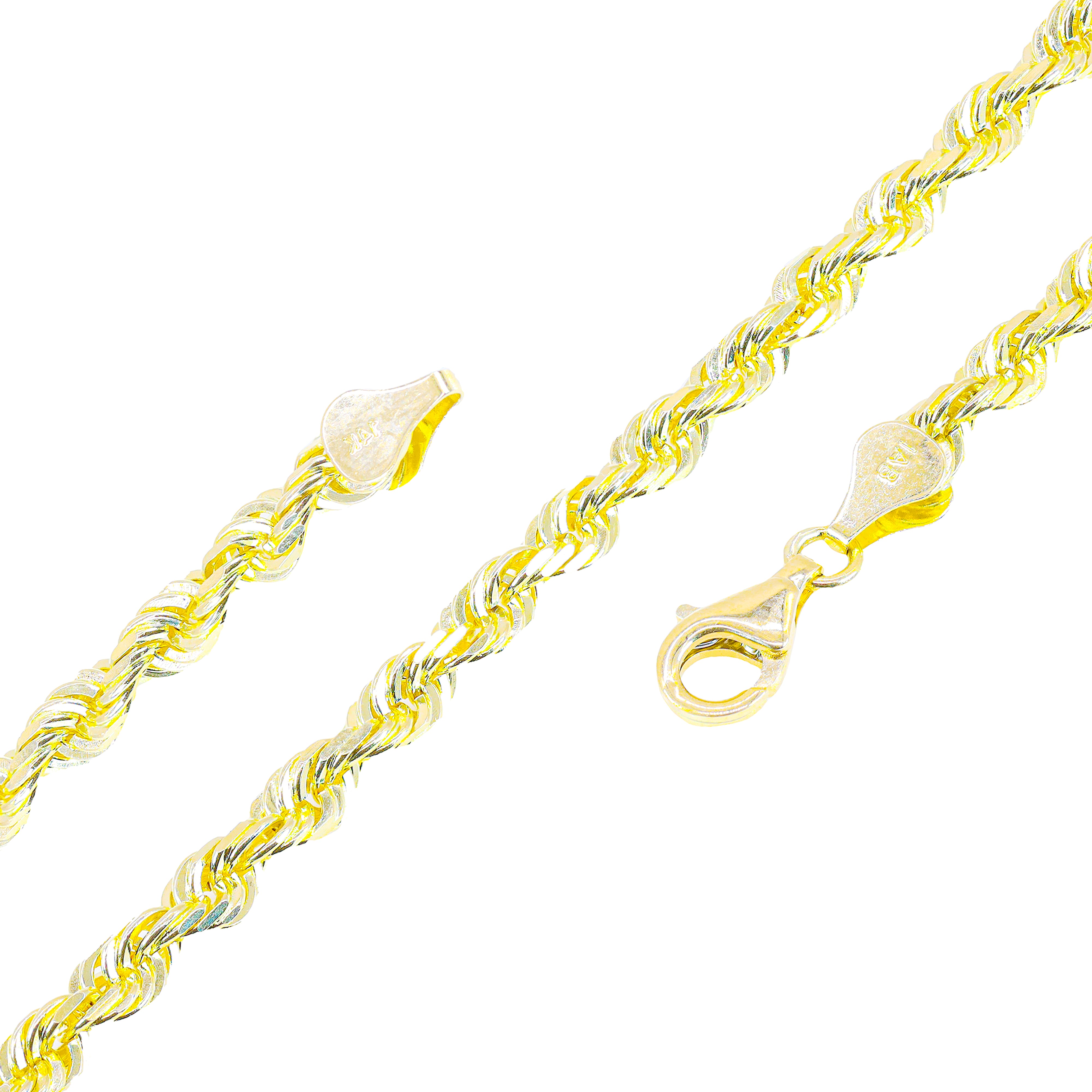 10KT Semi-Solid Rope Yellow Gold Chain