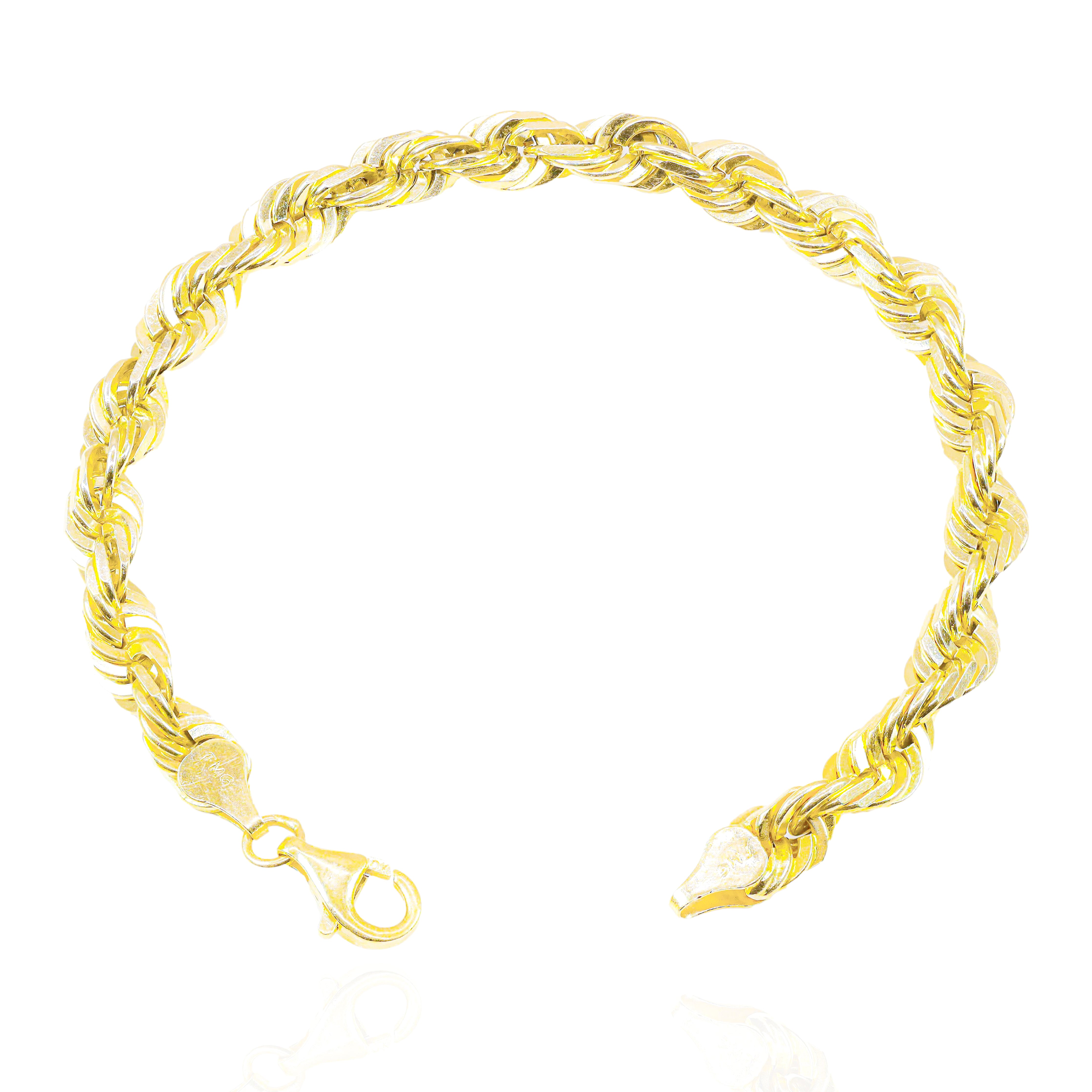 14KT Yellow Gold Solid Rope Gold Bracelet