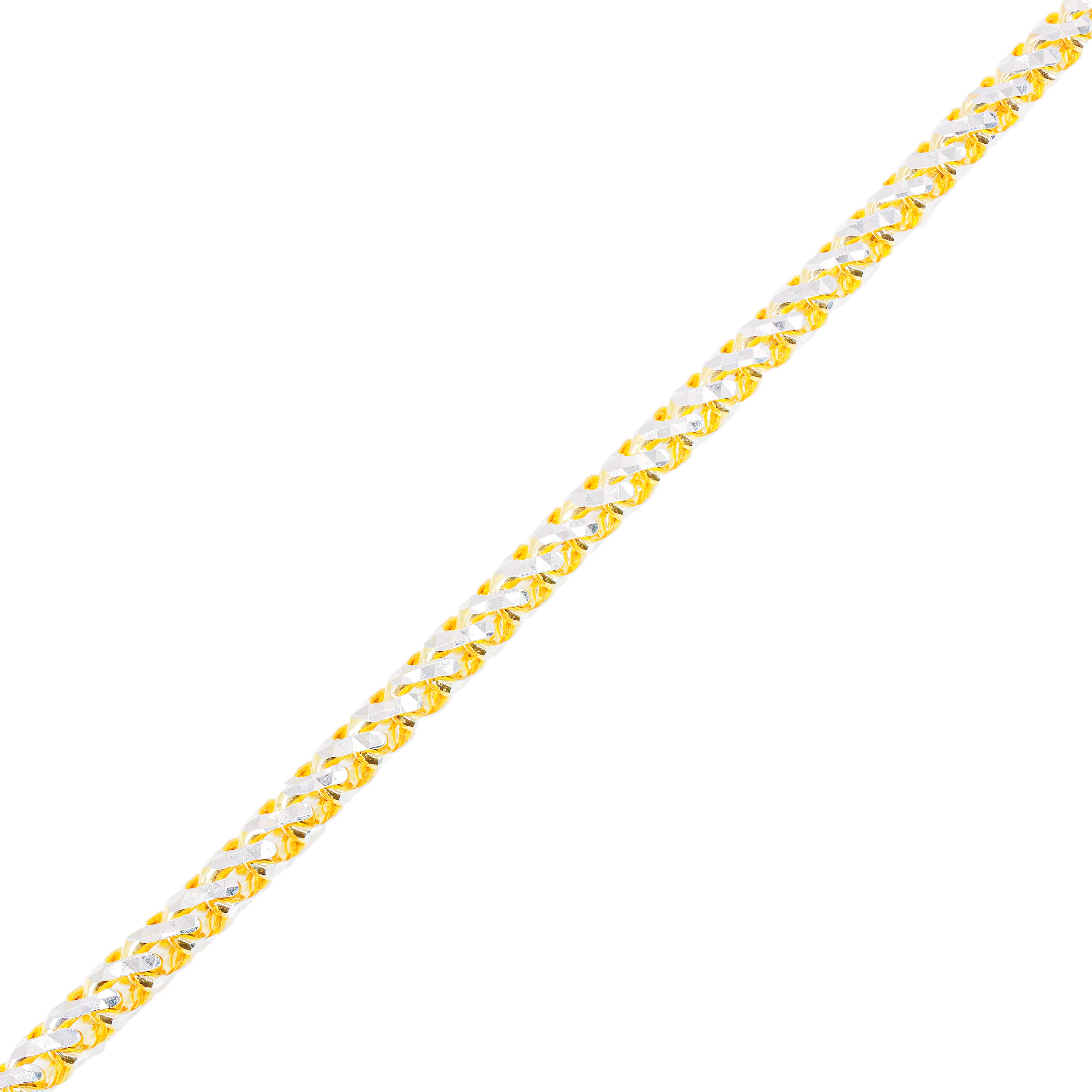 14KT Solid Prism Cut Franco Gold Chain