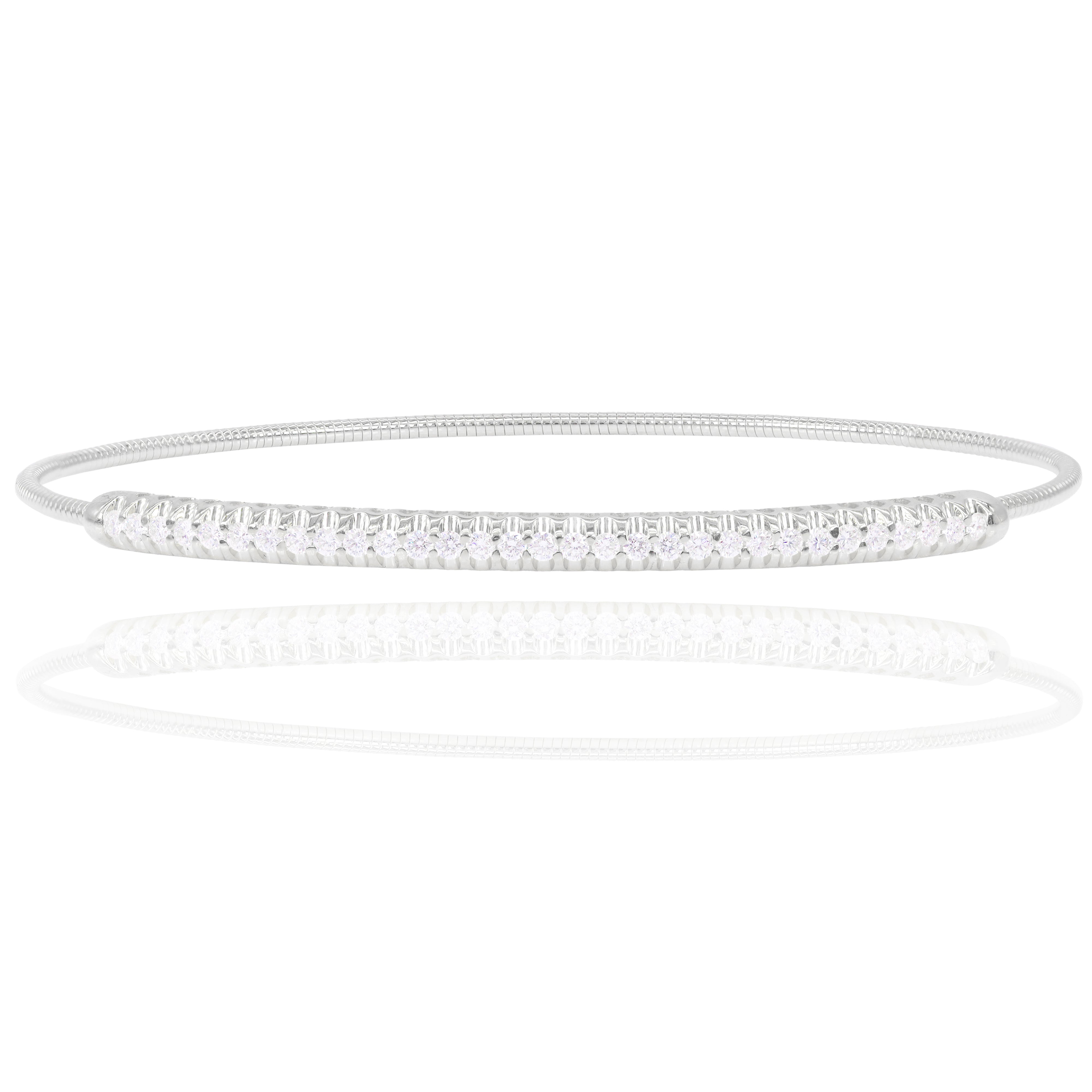 Wire Diamond Bangle