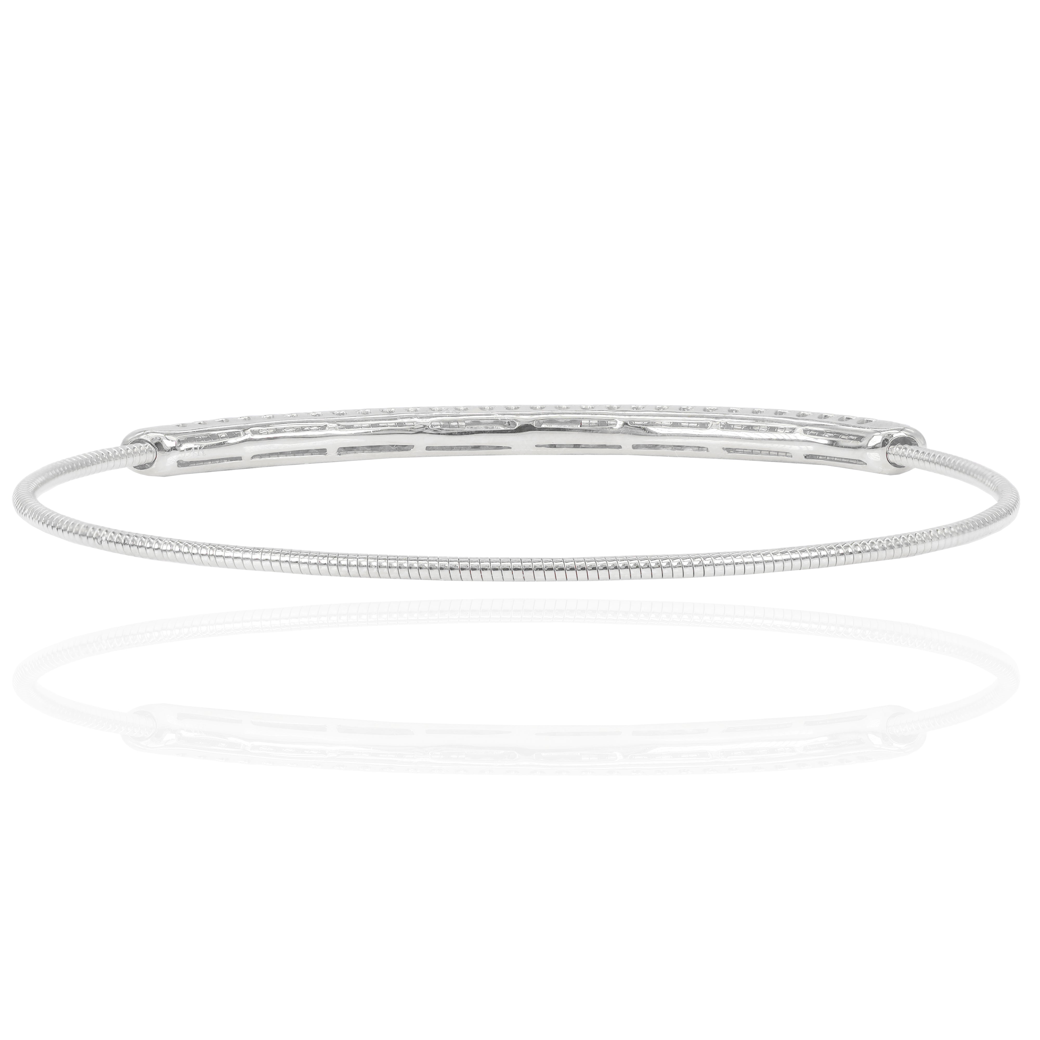 Wire Diamond Bangle