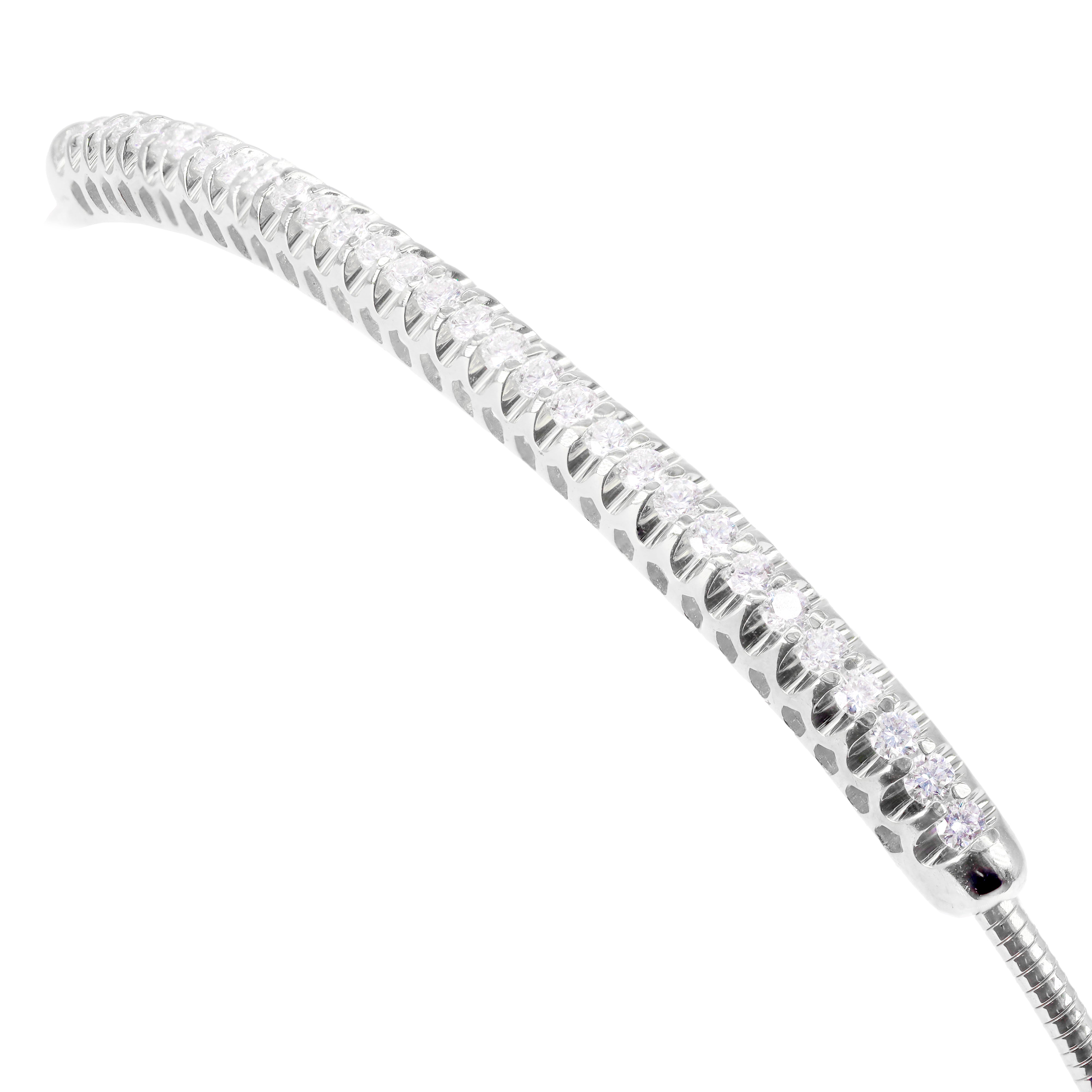 Wire Diamond Bangle