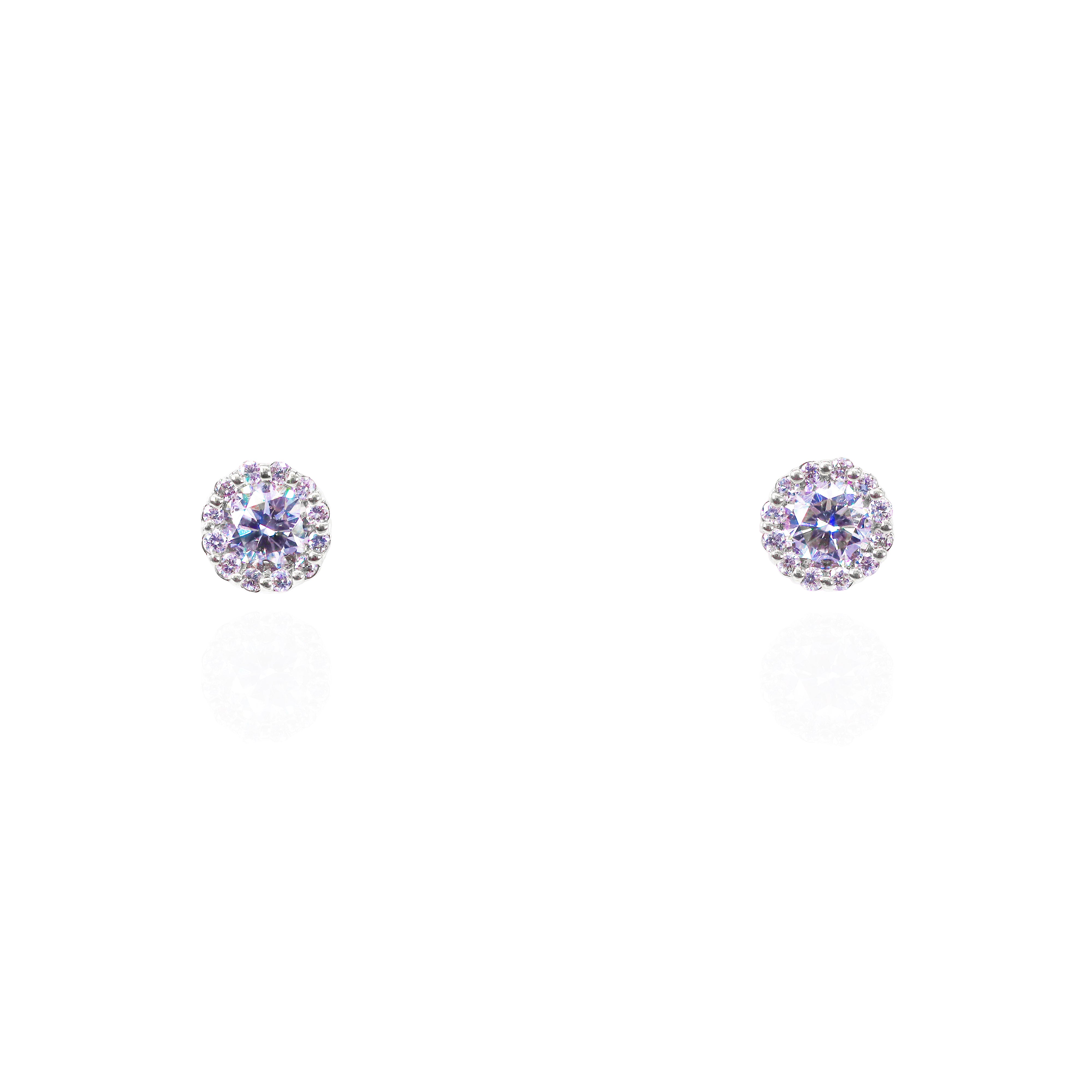 Bezel Set Solitare Diamond Earrings