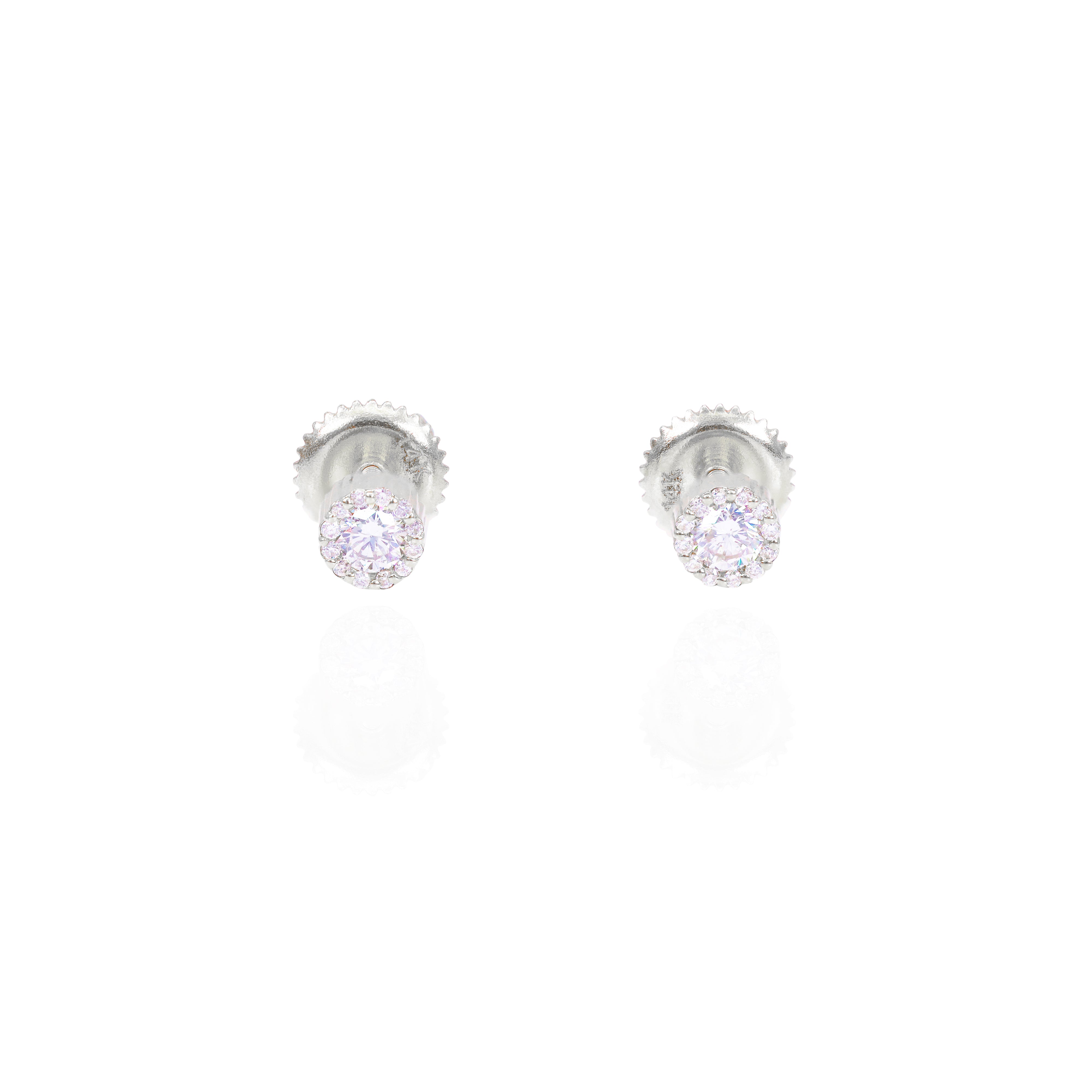 Bezel Set Solitare Diamond Earrings