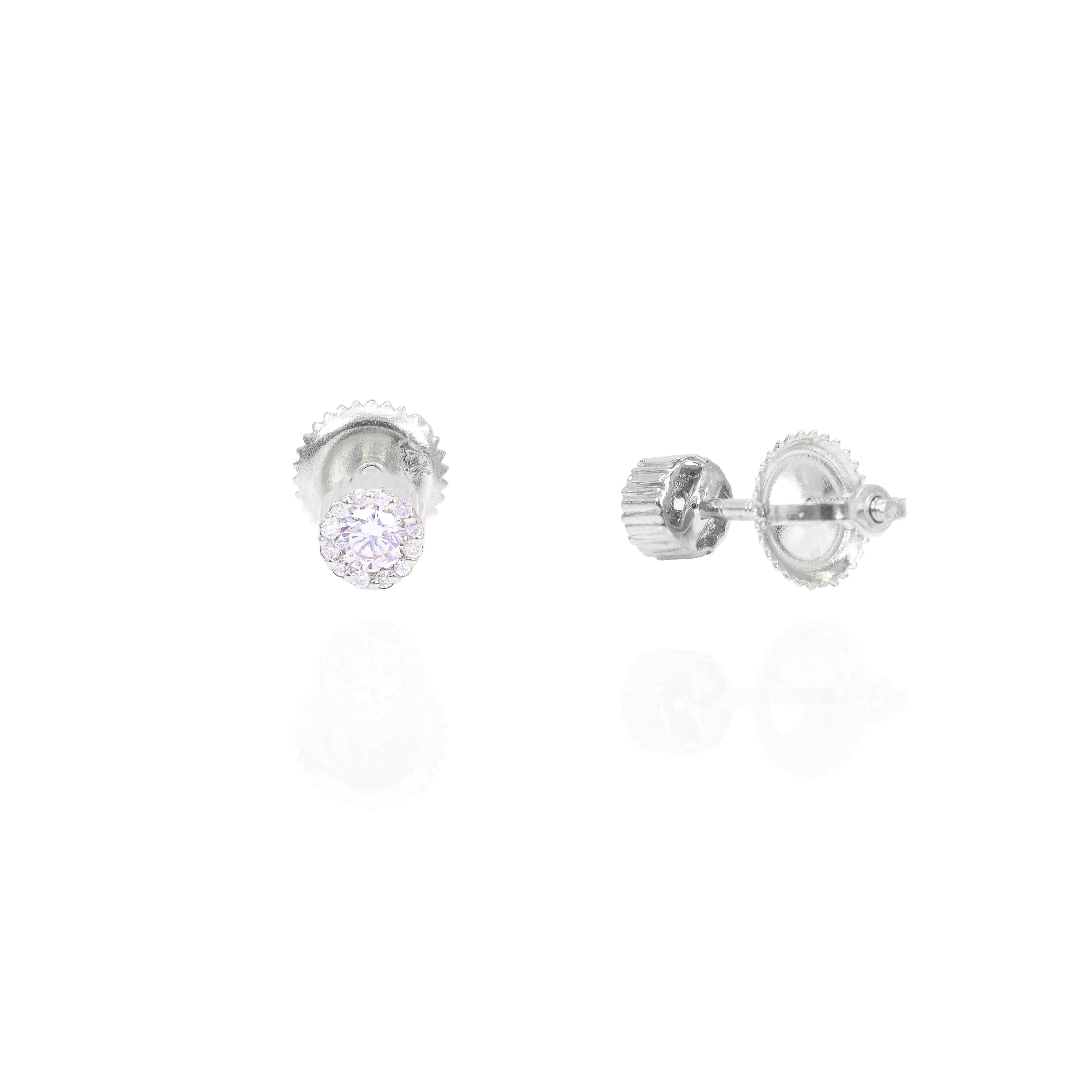 Bezel Set Solitare Diamond Earrings