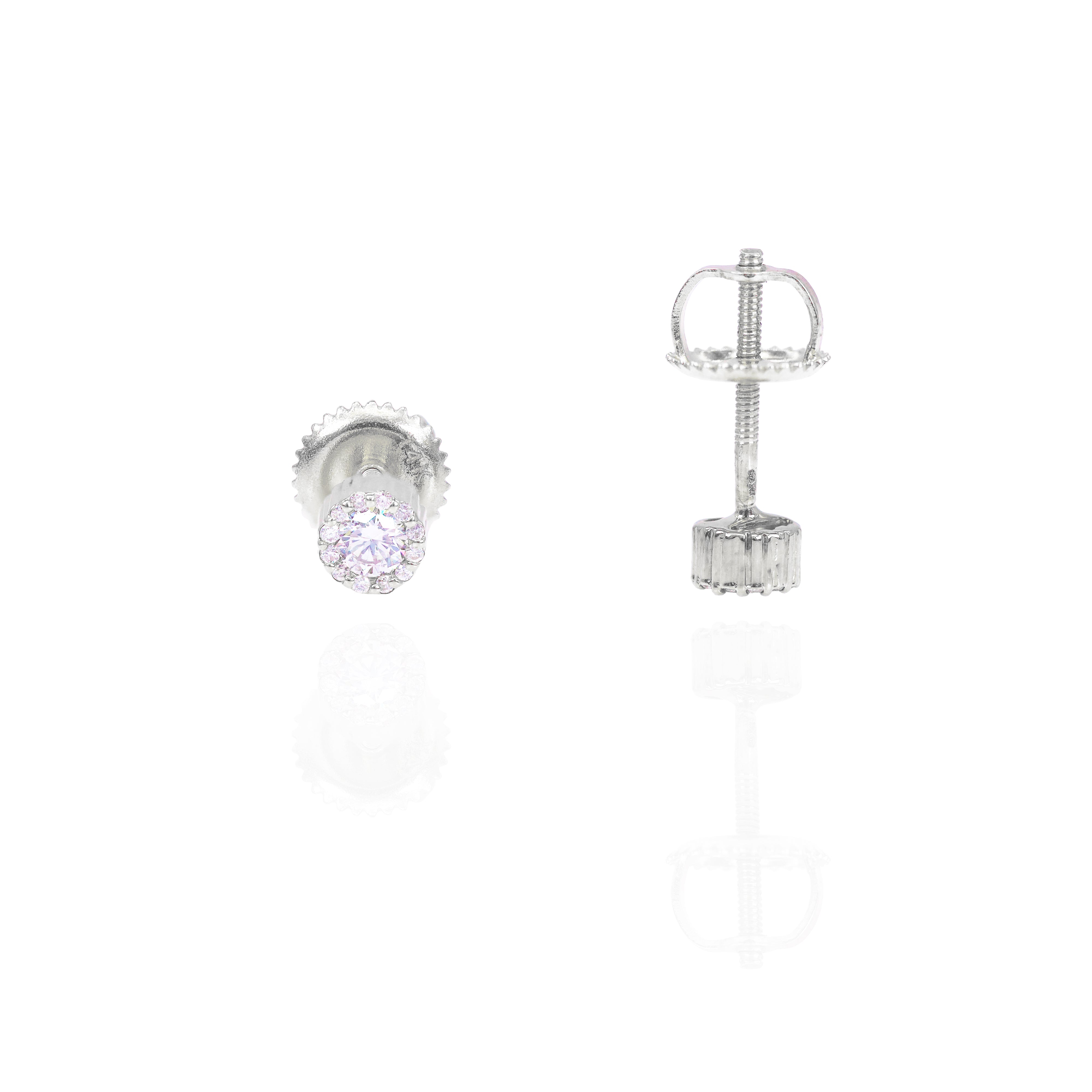 Bezel Set Solitare Diamond Earrings