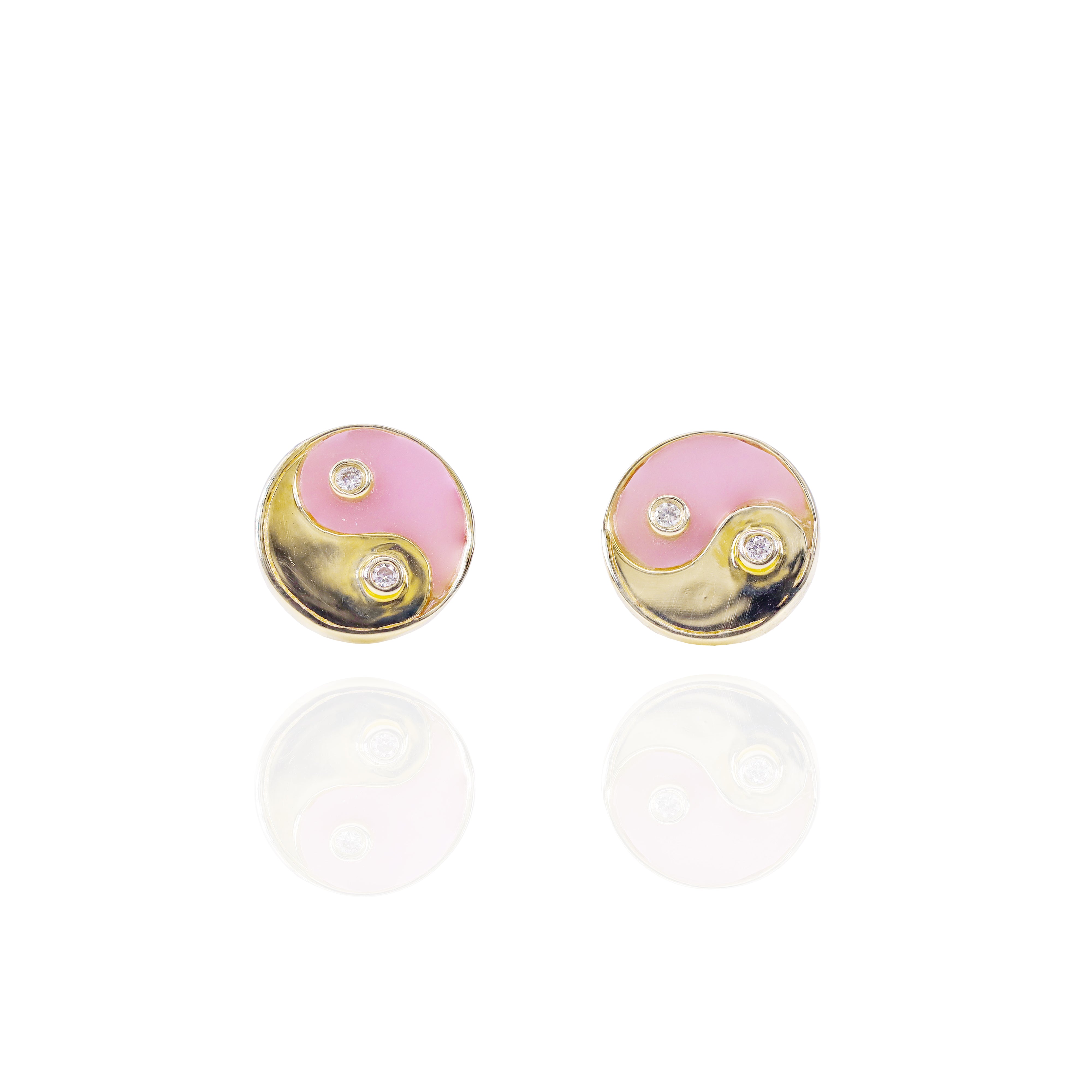 Yin-Yang Diamond Earrings