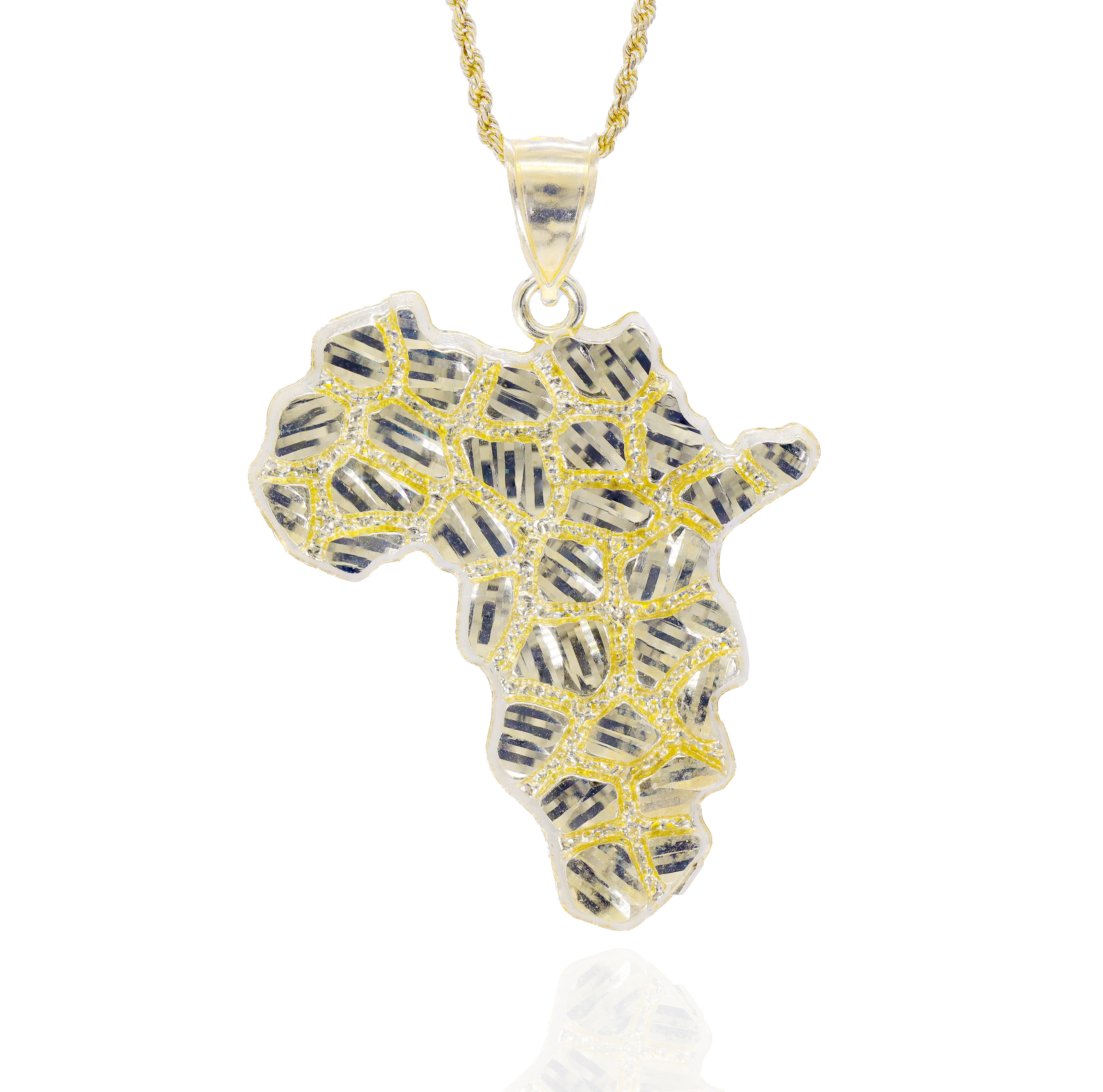 Africa Gold Nugget Charm
