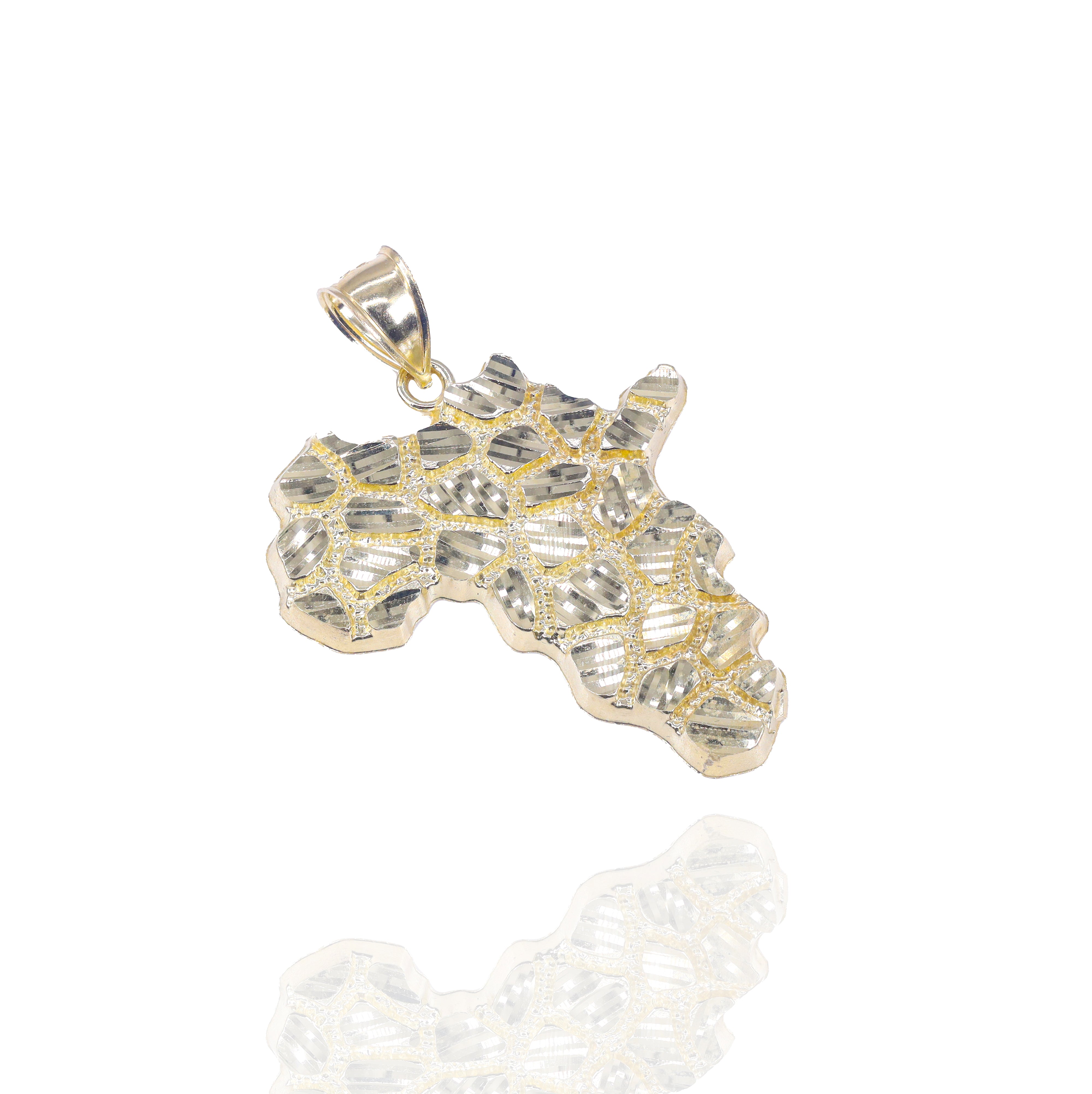 Africa Gold Nugget Charm
