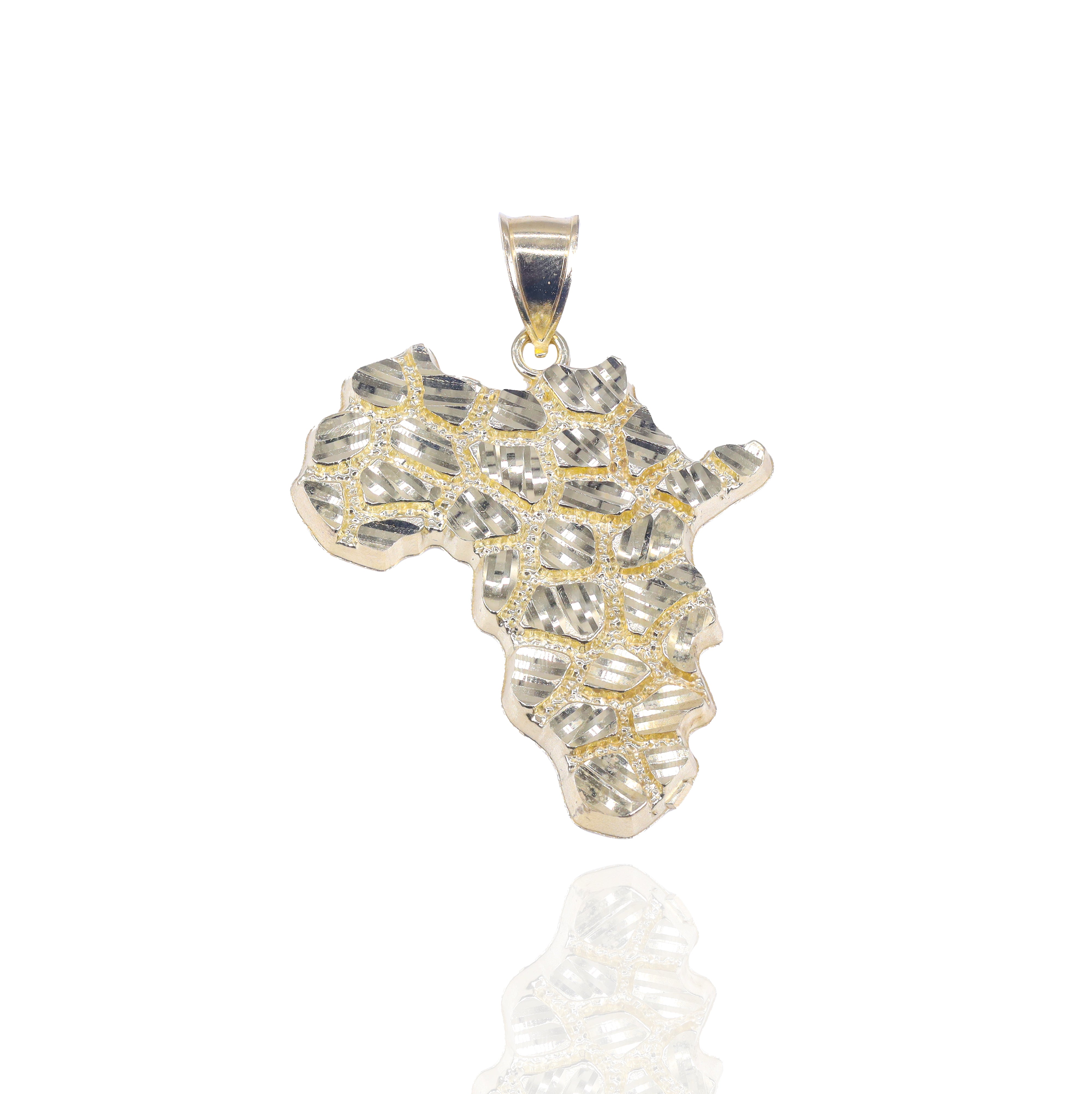 Africa Gold Nugget Charm
