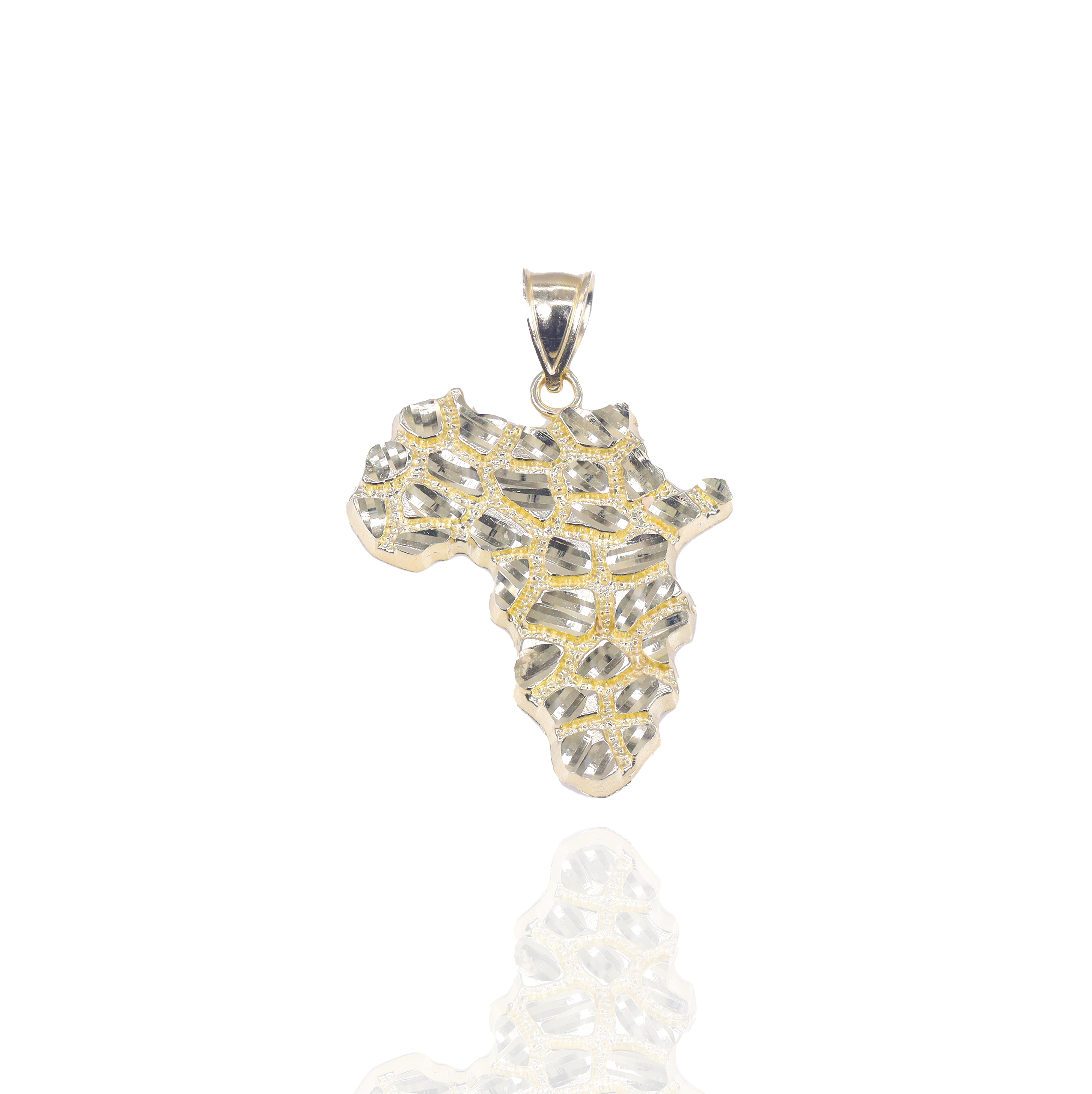 Africa Gold Nugget Charm