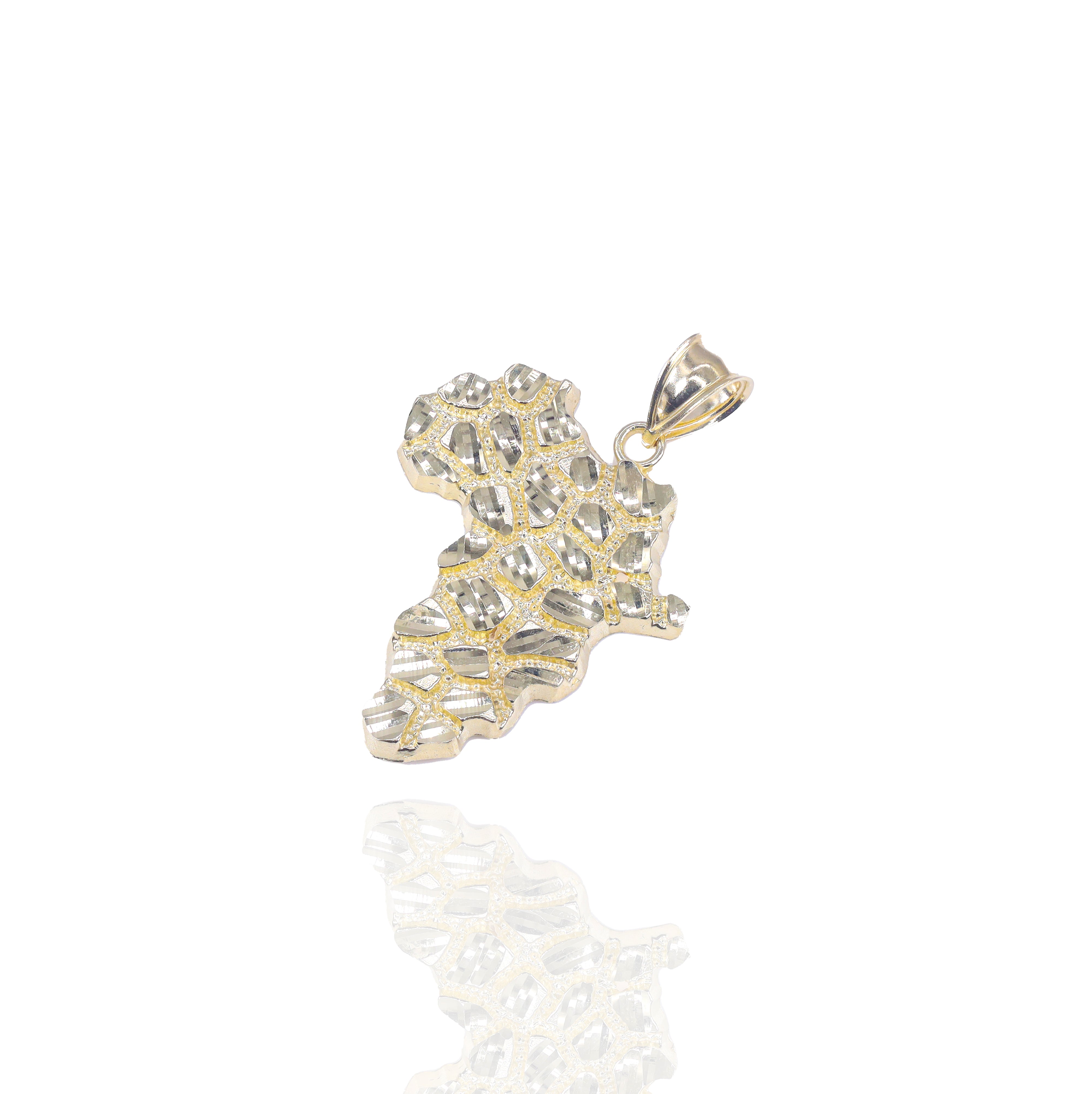 Africa Gold Nugget Charm