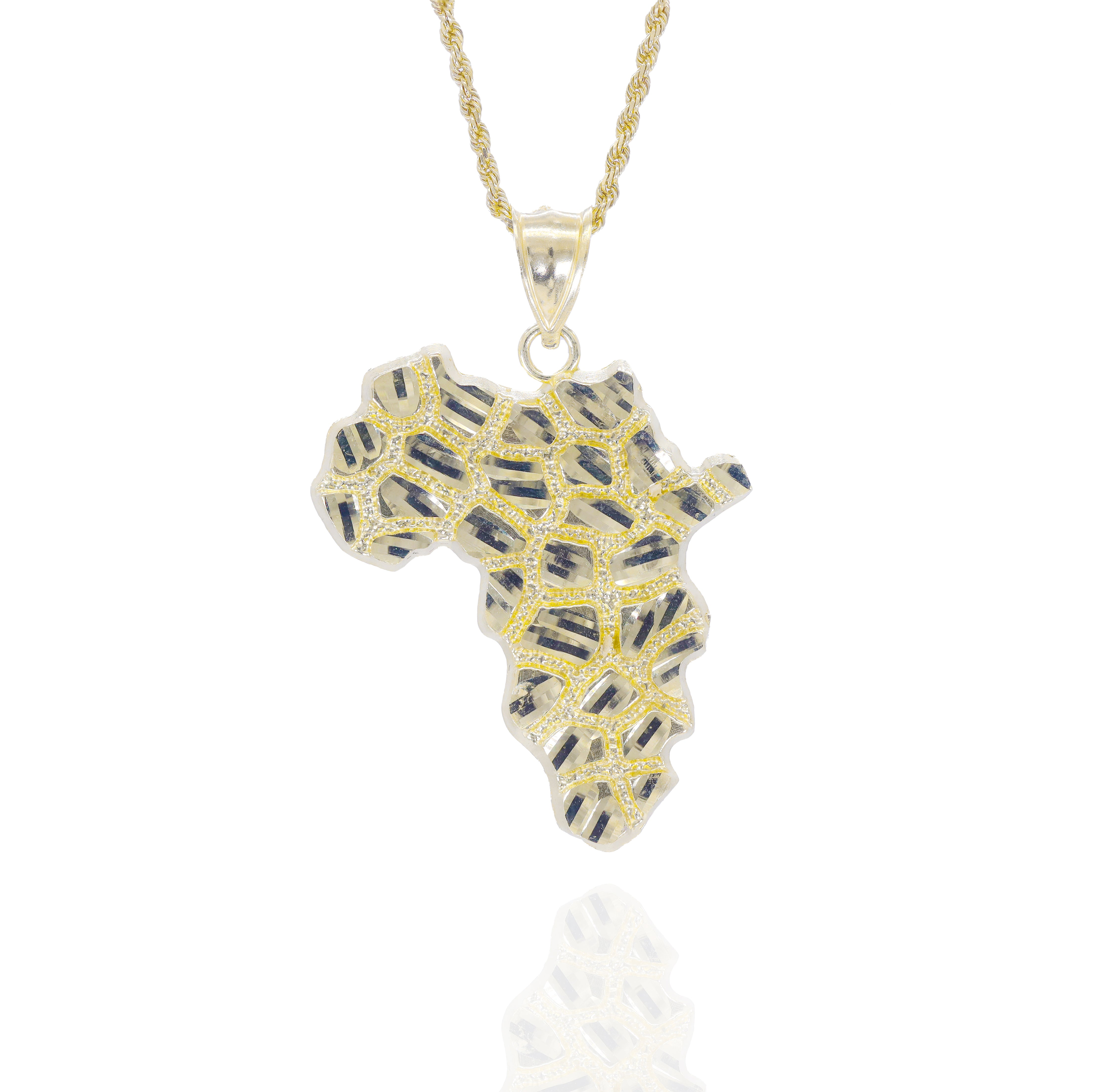 Africa Gold Nugget Charm