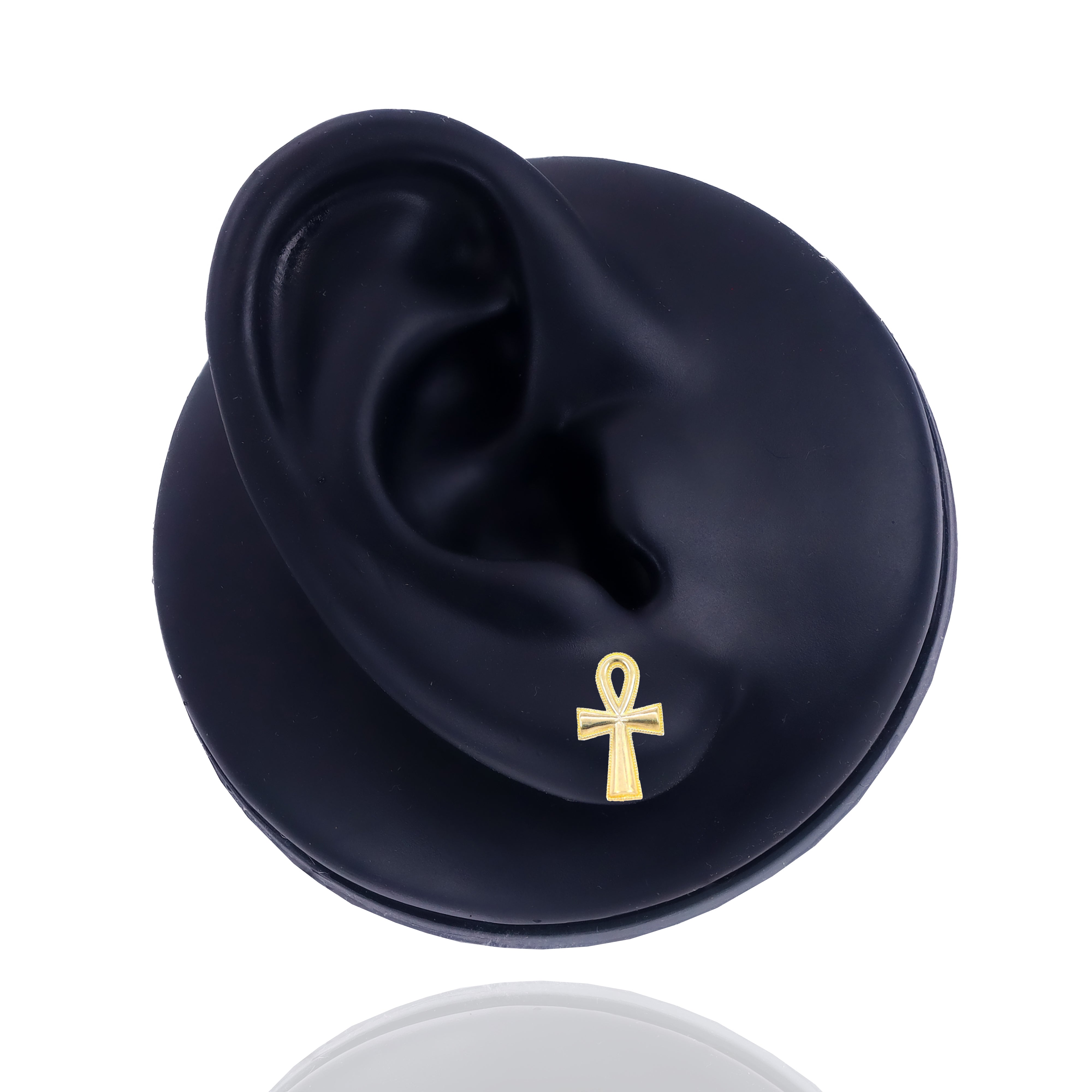 Ankh Solid Gold Earrings