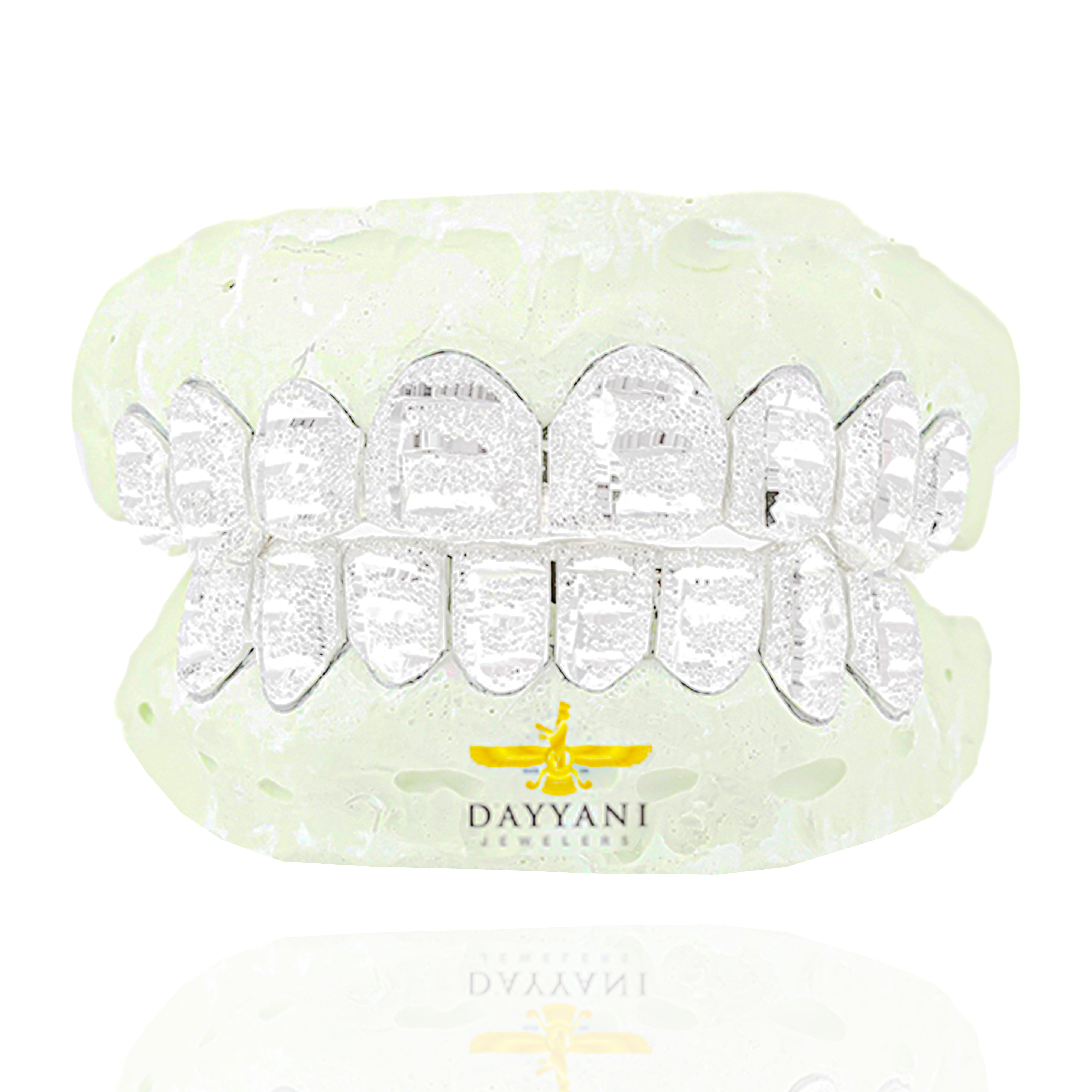 Any Letter Diamond Cut Diamond Dust Gold Grillz