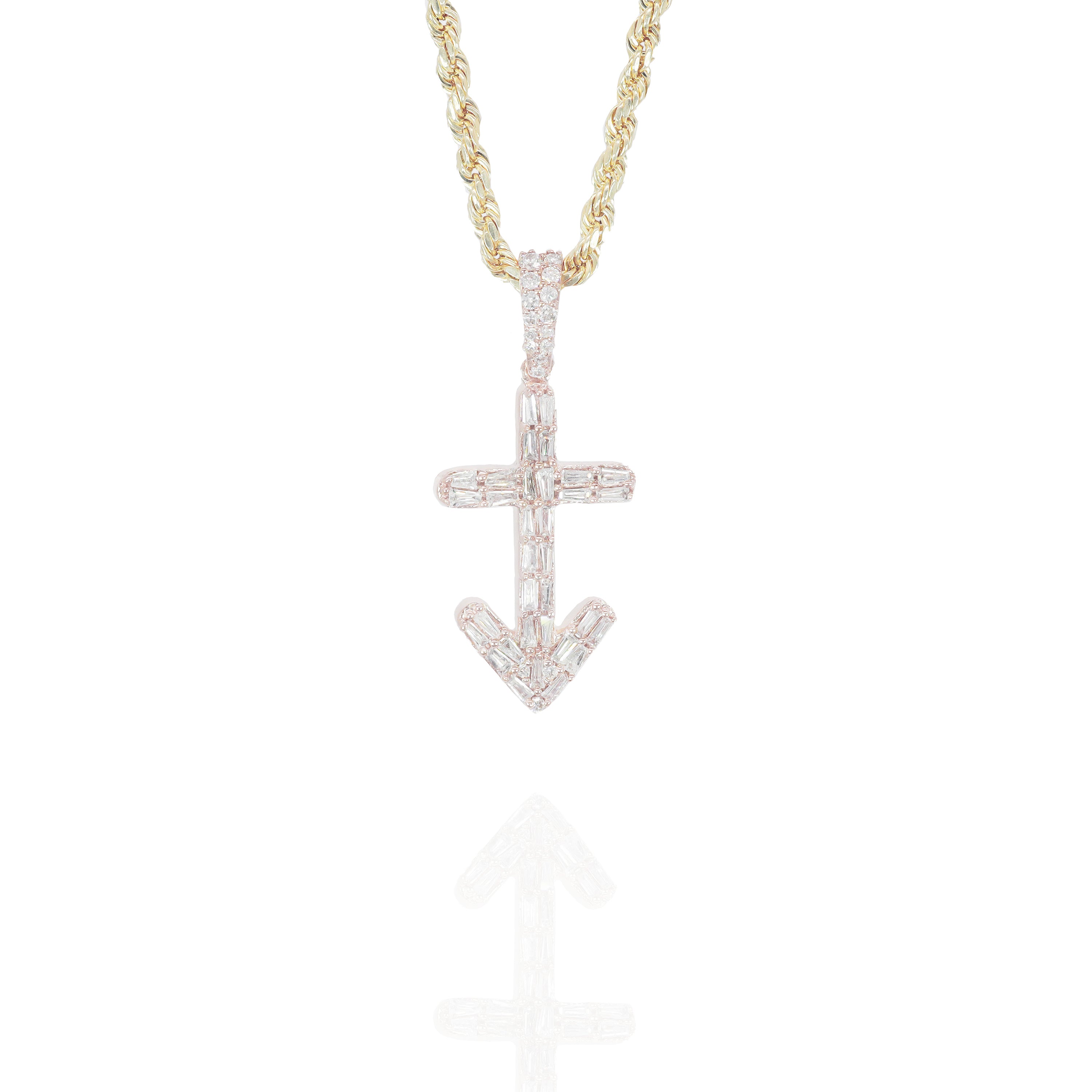 Arrow Cross Diamond Pendant