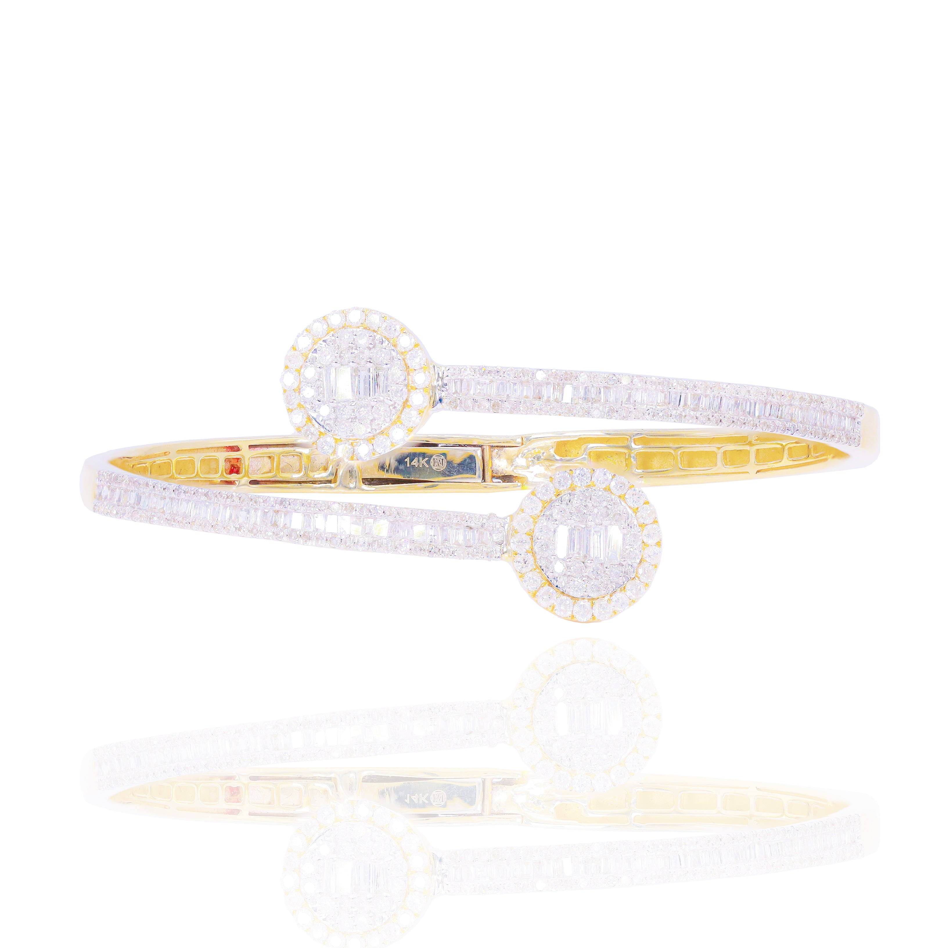 Baguette Diamond Bangle Bracelet