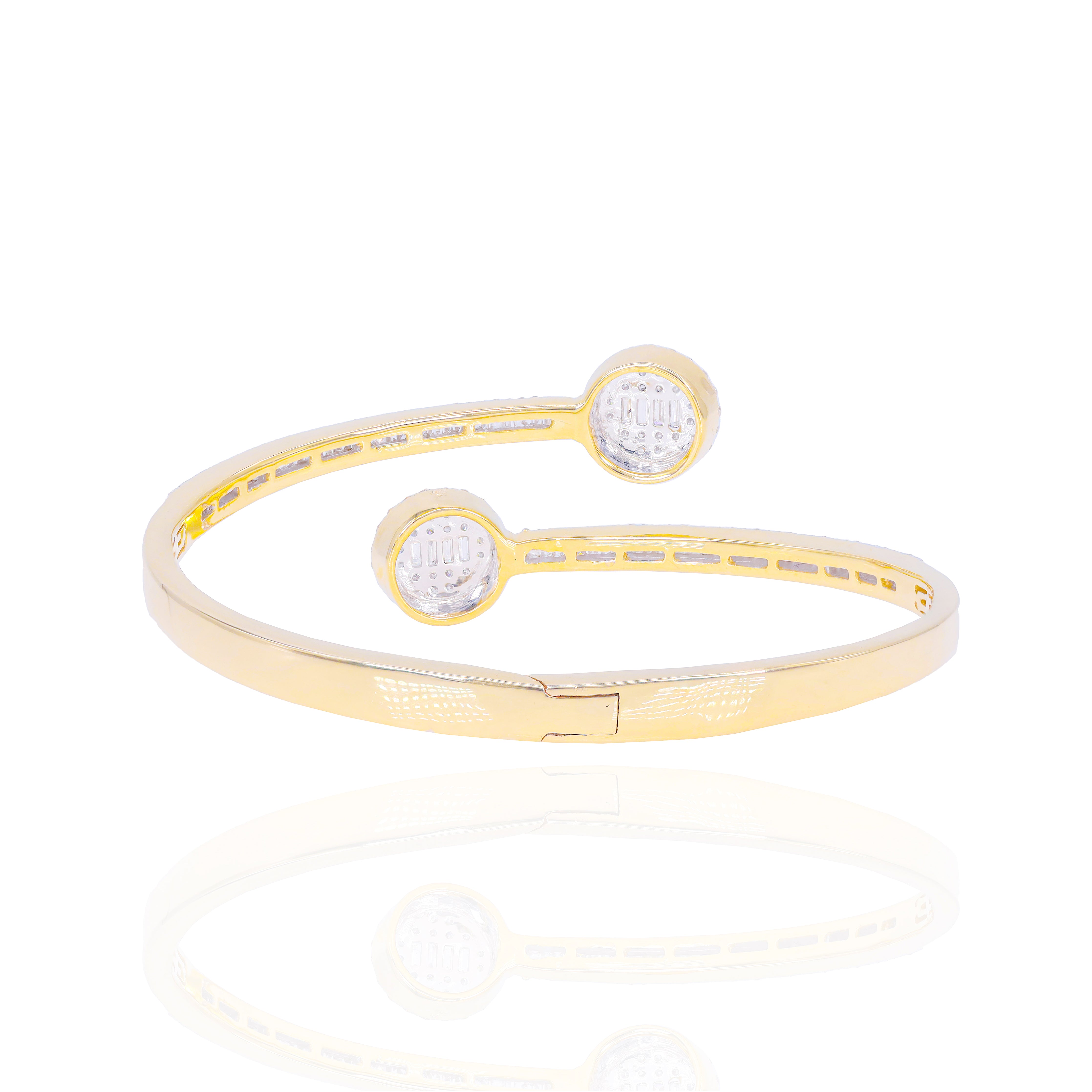 Baguette Diamond Bangle Bracelet
