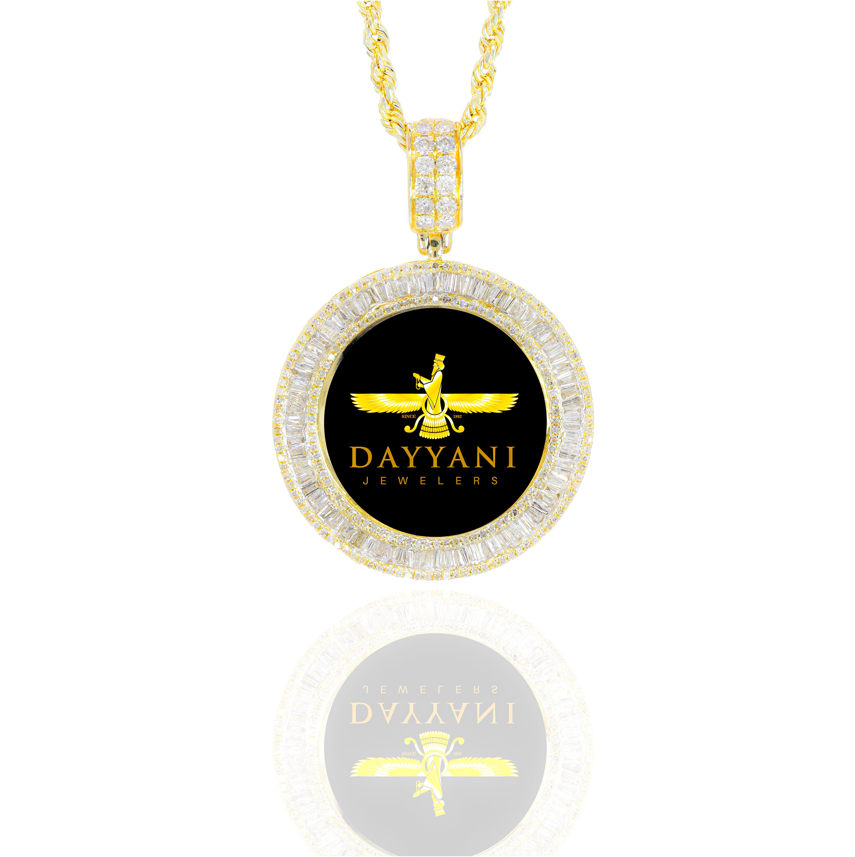 1.20 Inch One Row Baguette Memory/Picture Diamond Pendant