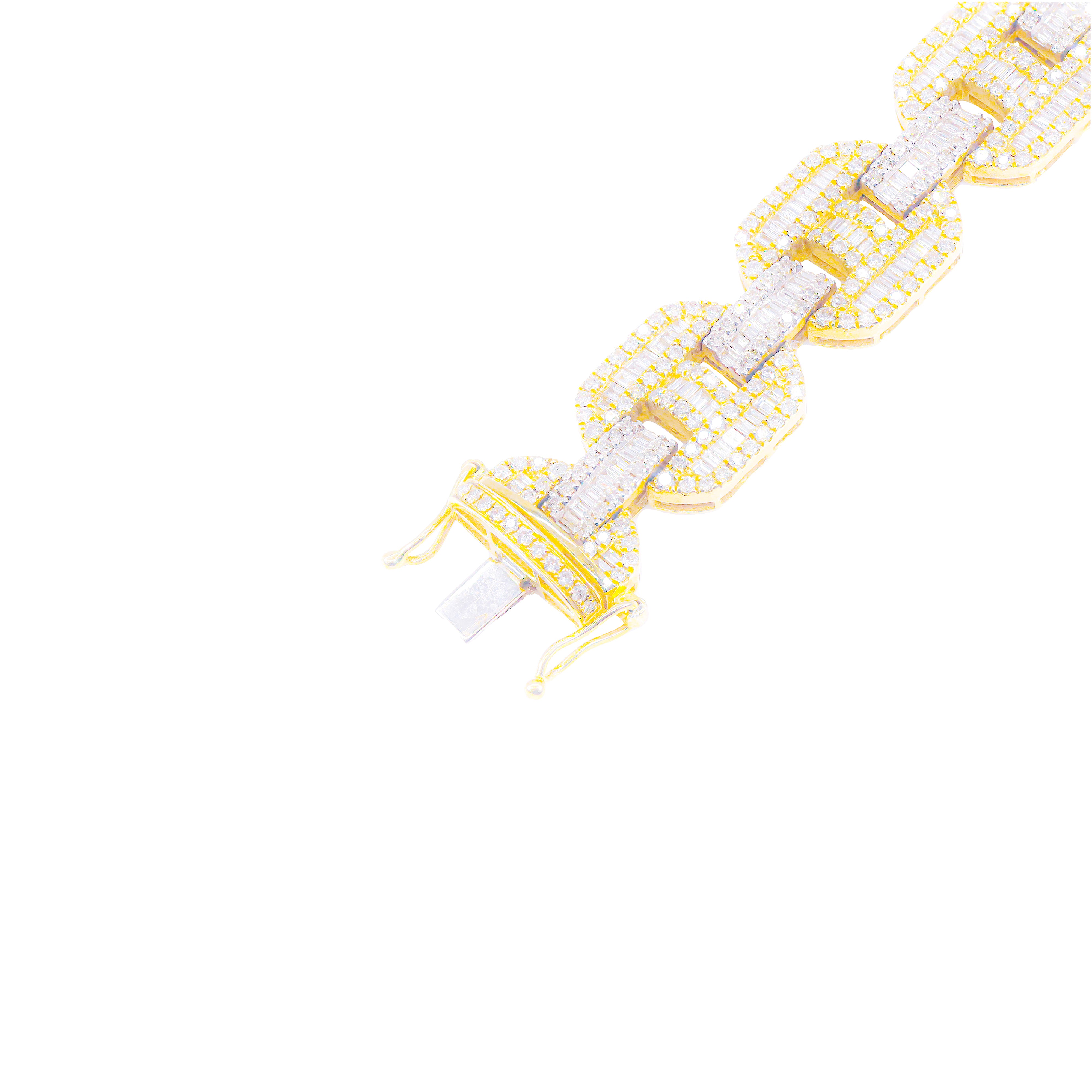 Gucci Link Baguette & Round Diamond Chain