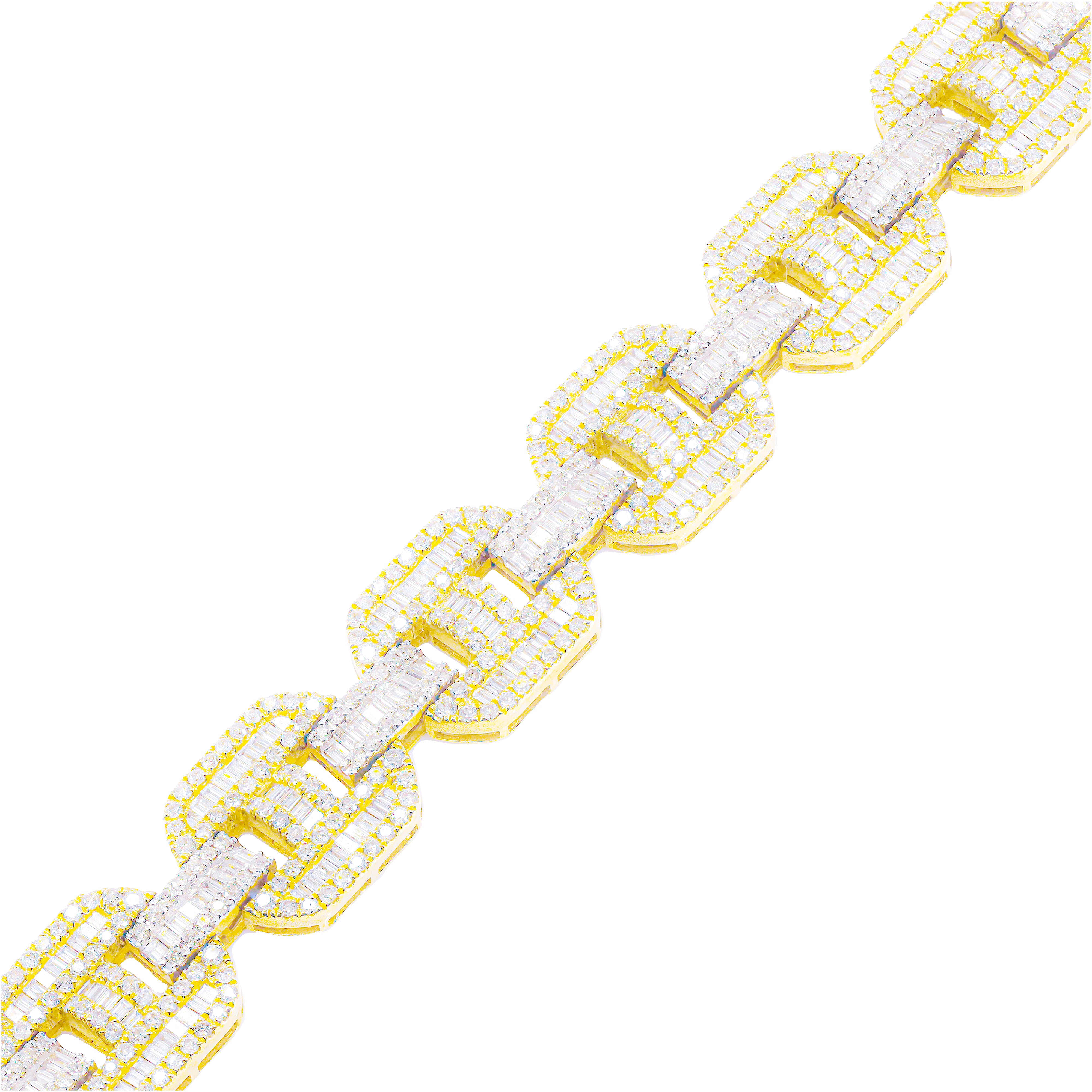 Gucci Link Baguette & Round Diamond Chain