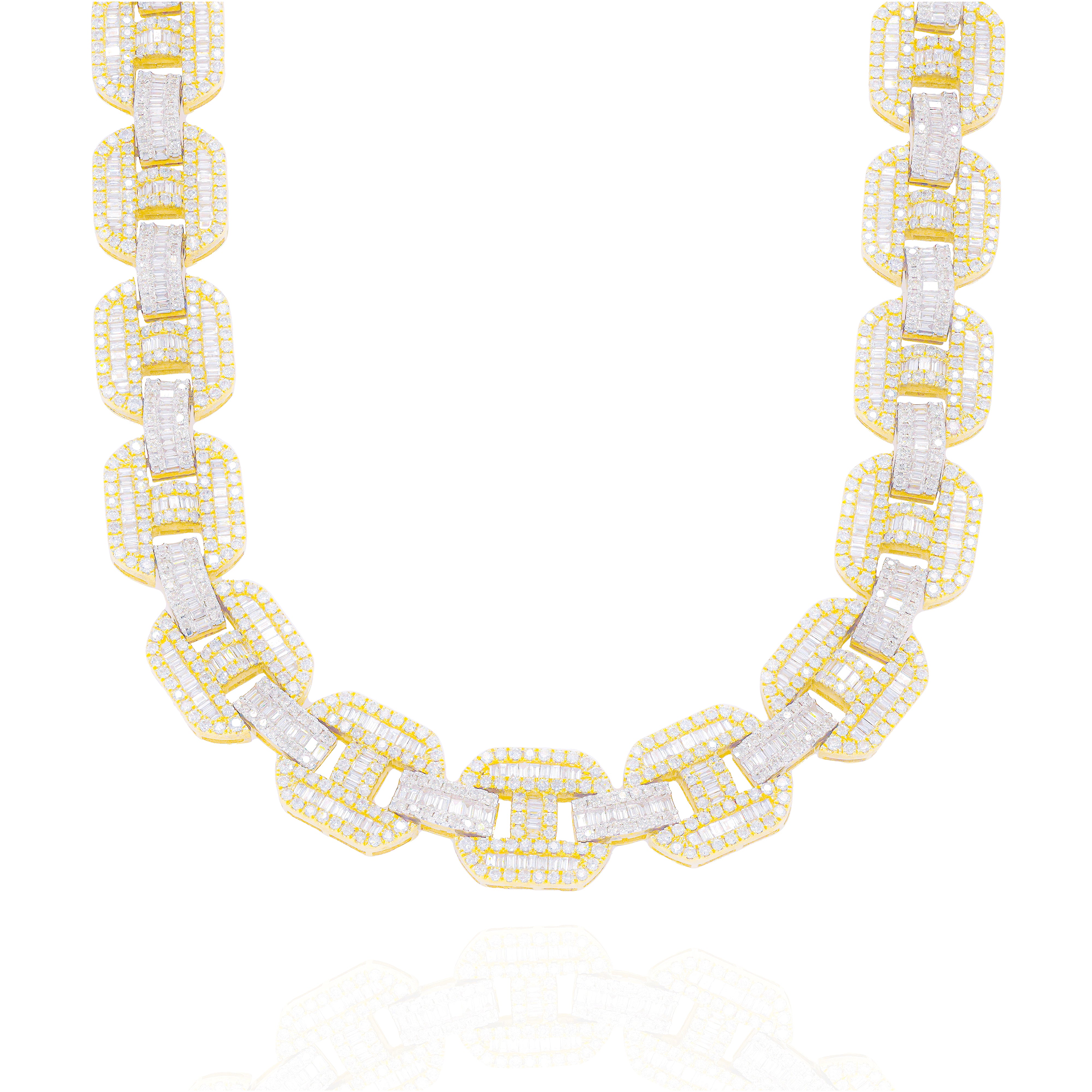 Gucci Link Baguette & Round Diamond Chain