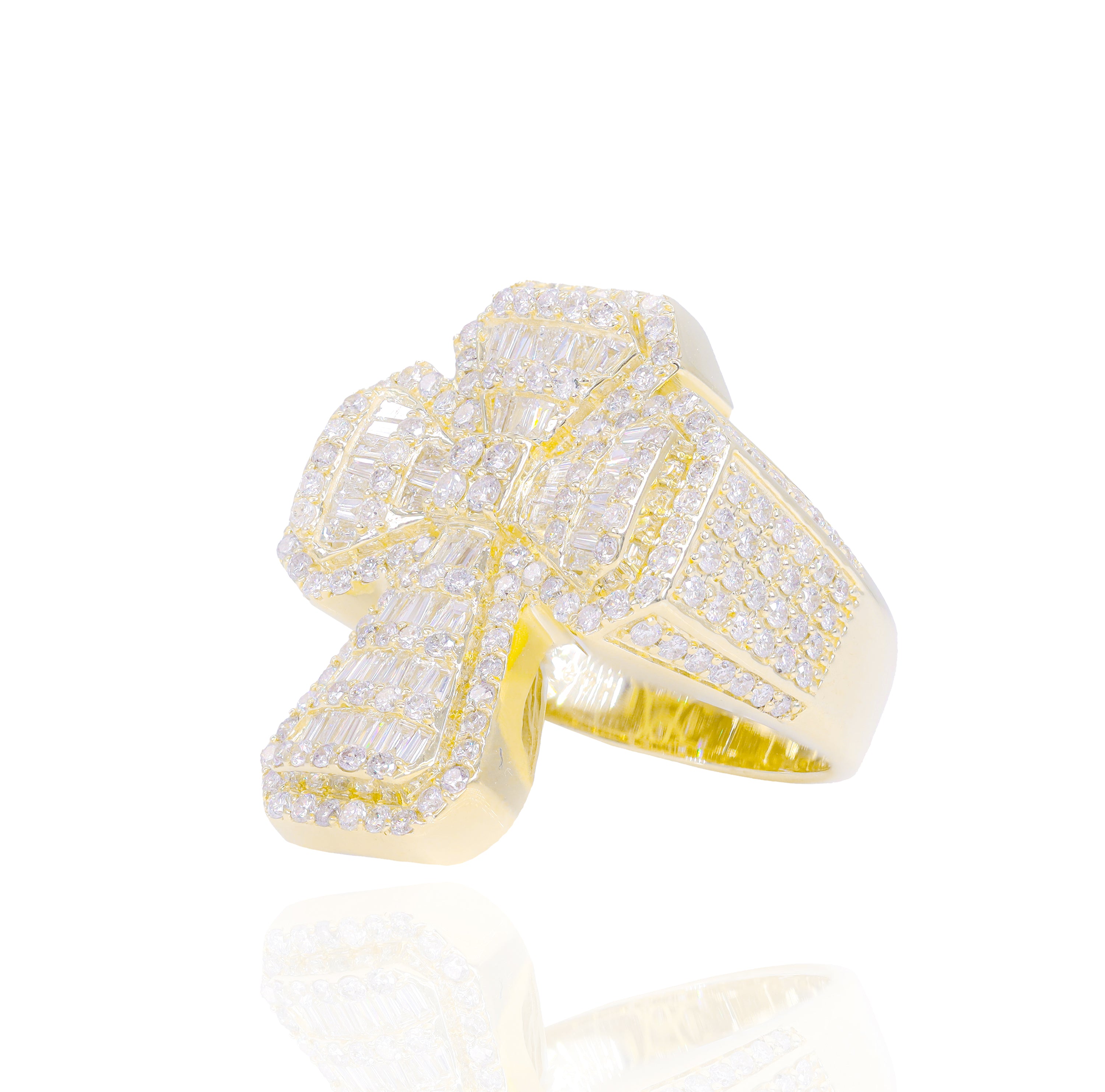 Germanic Diamond Cross Ring