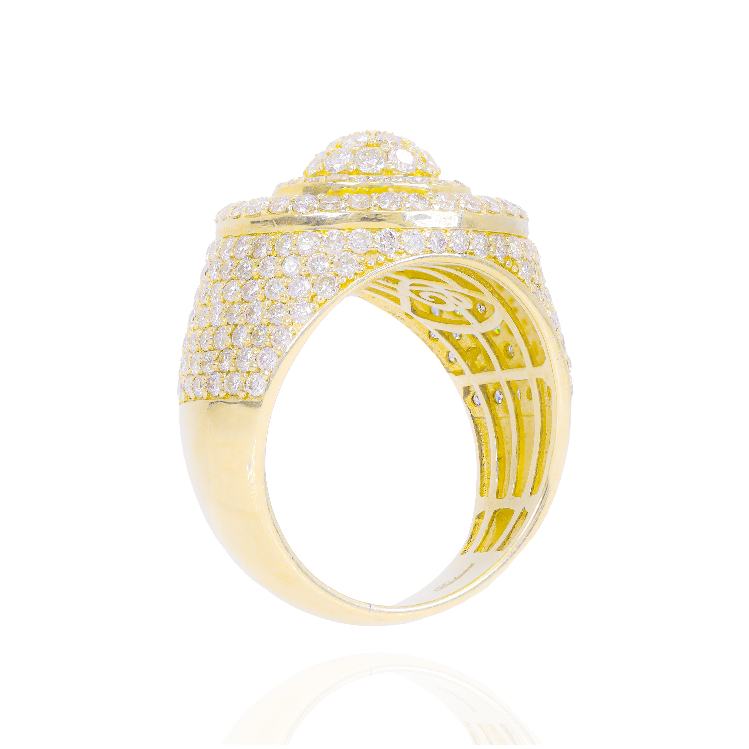 Baguette & Round Diamond Turbine Diamond Ring
