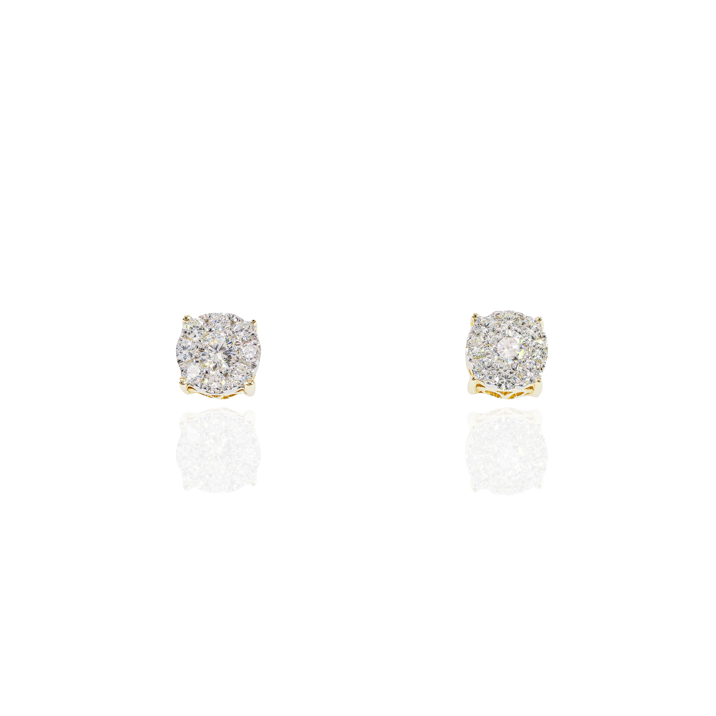 Multiple Sizes Diamond Cluster Earrings