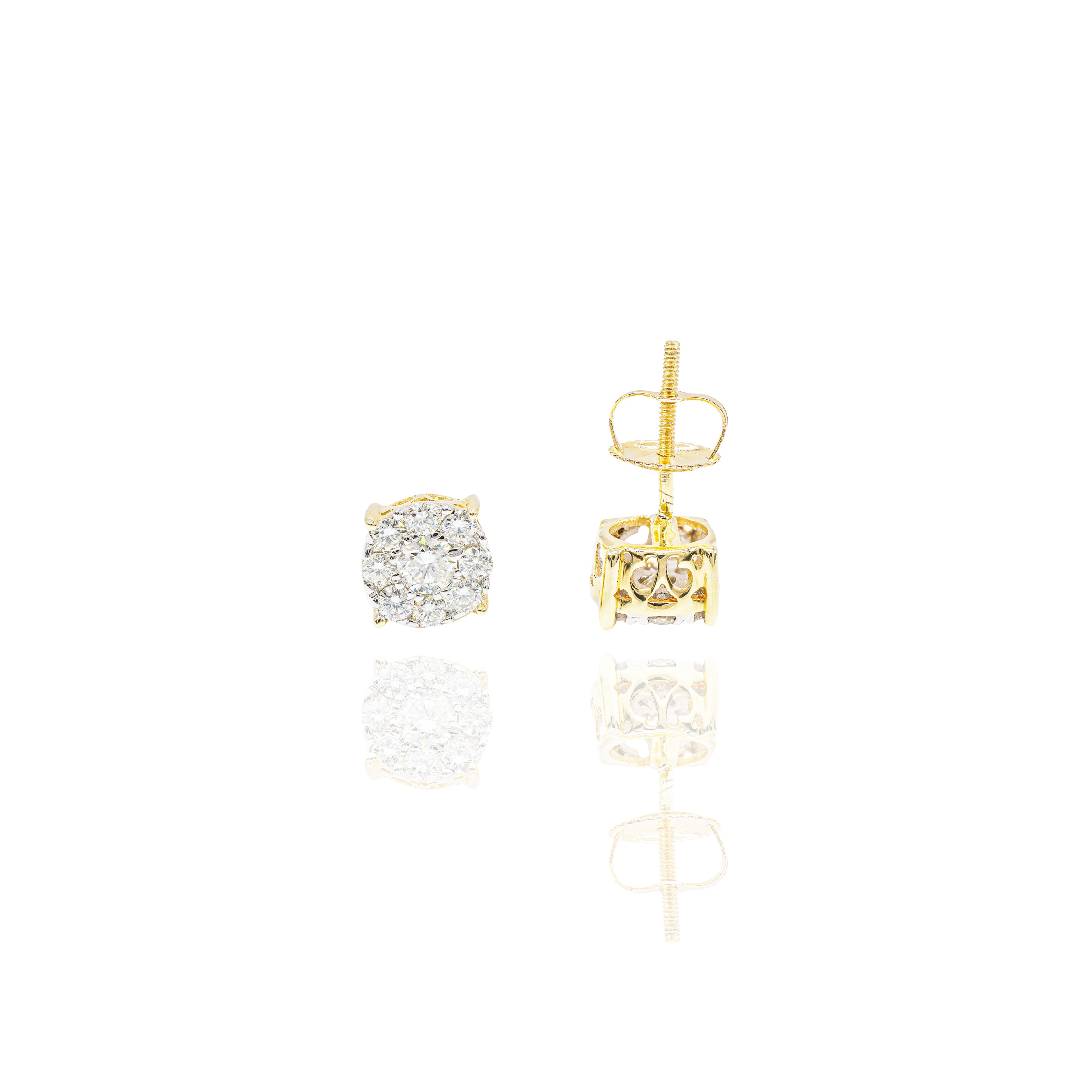 Multiple Sizes Diamond Cluster Earrings