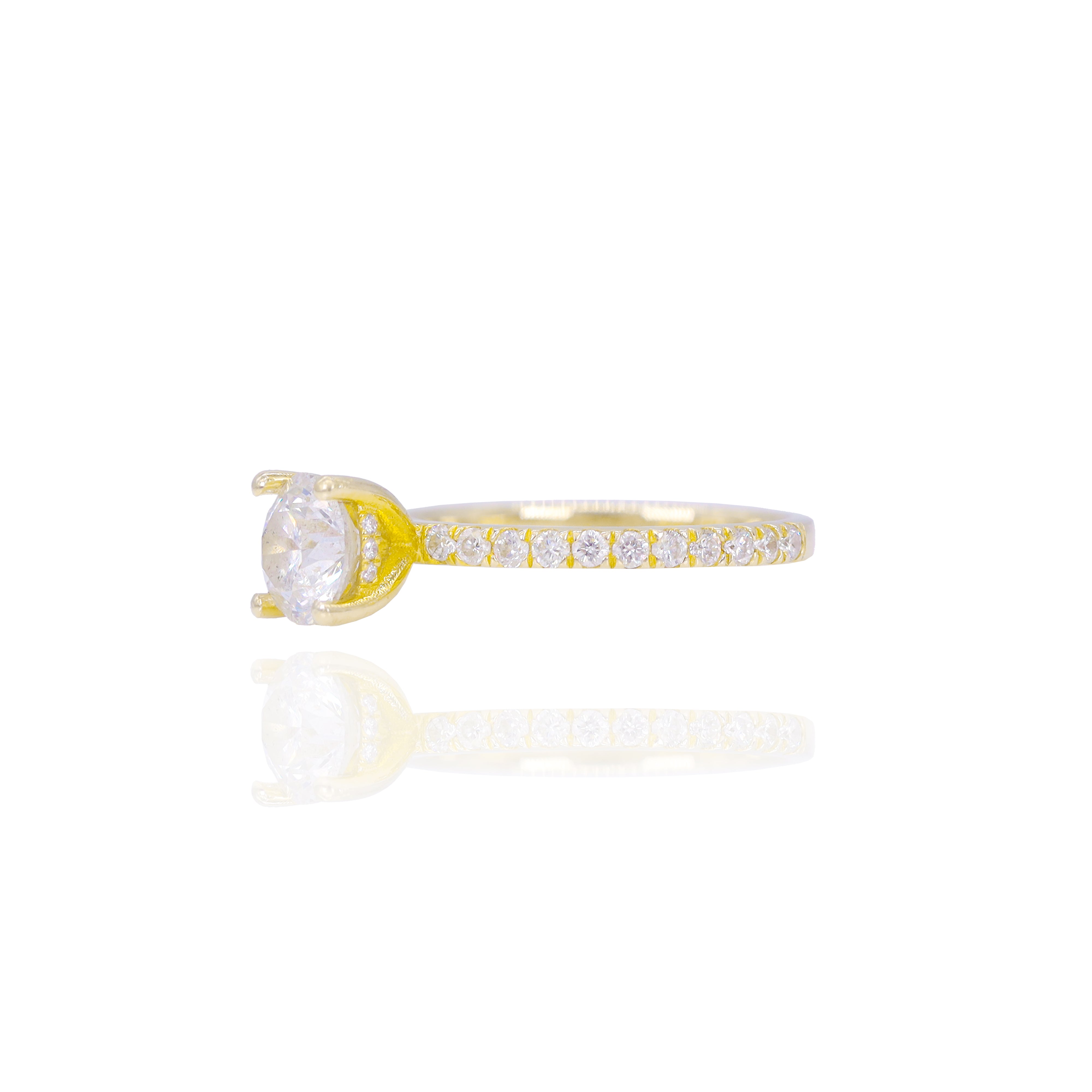 1.25 Carat Center with Diamond Band Engagement Ring