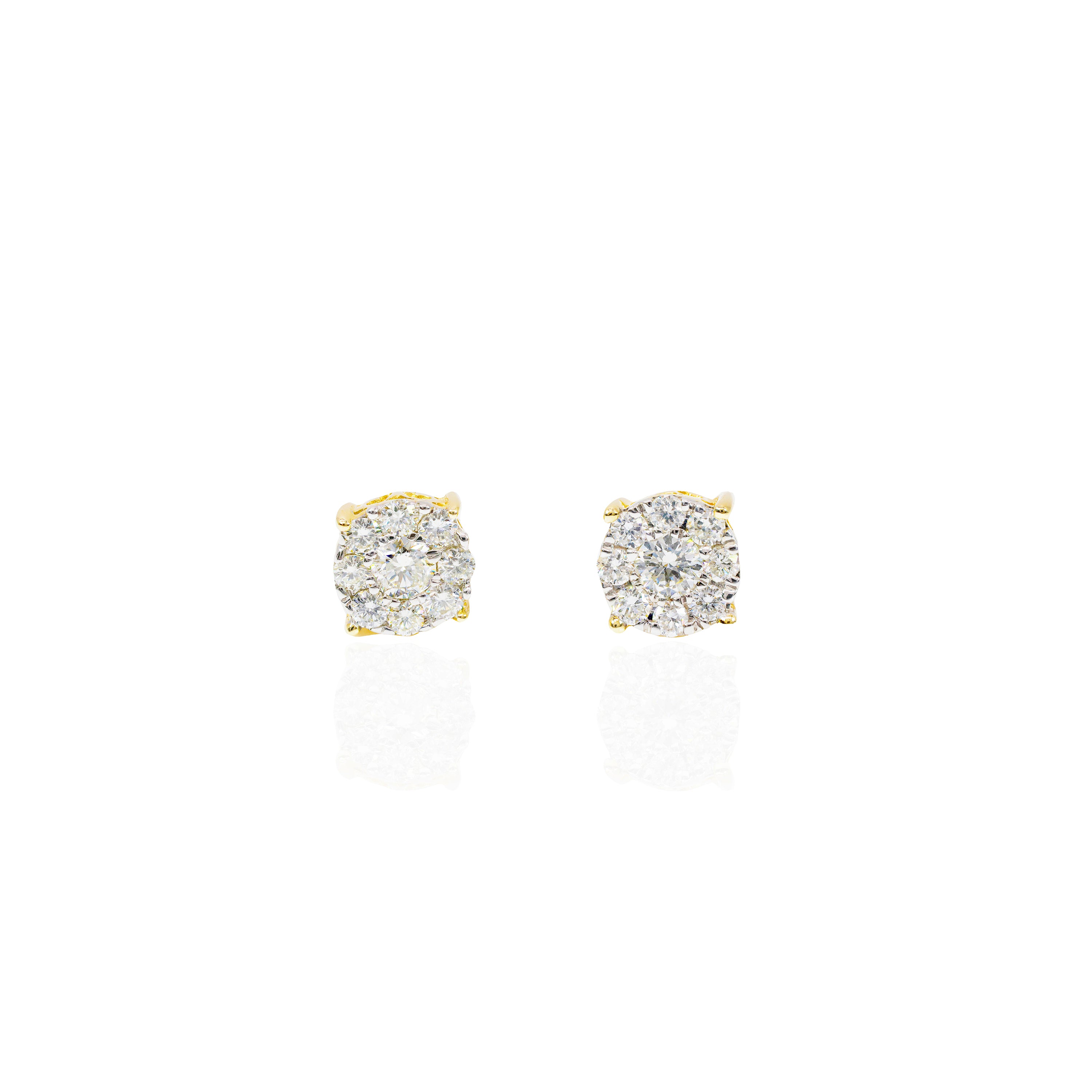 Multiple Sizes Diamond Cluster Earrings