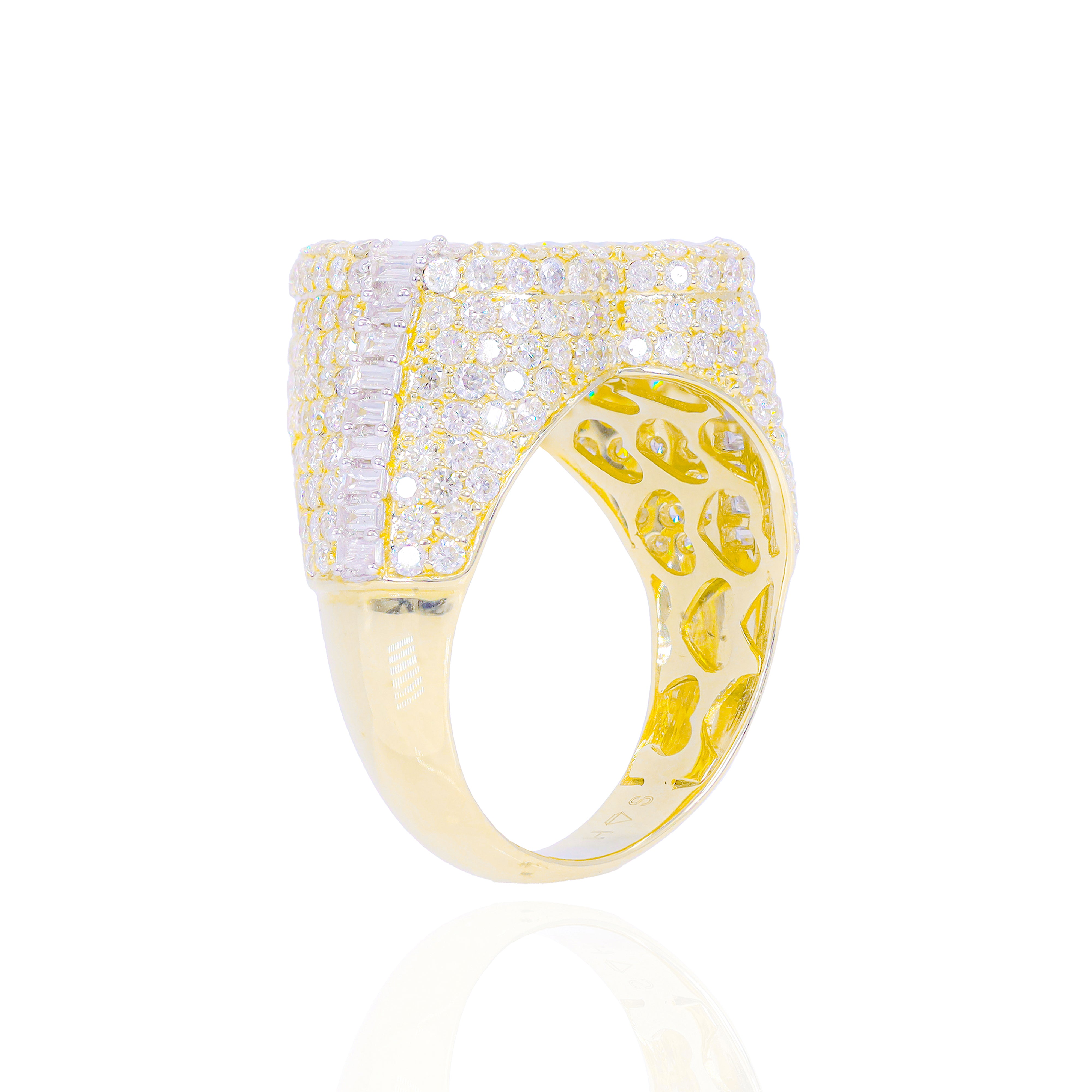 Heart Ring w/ Baguette & Round Diamonds