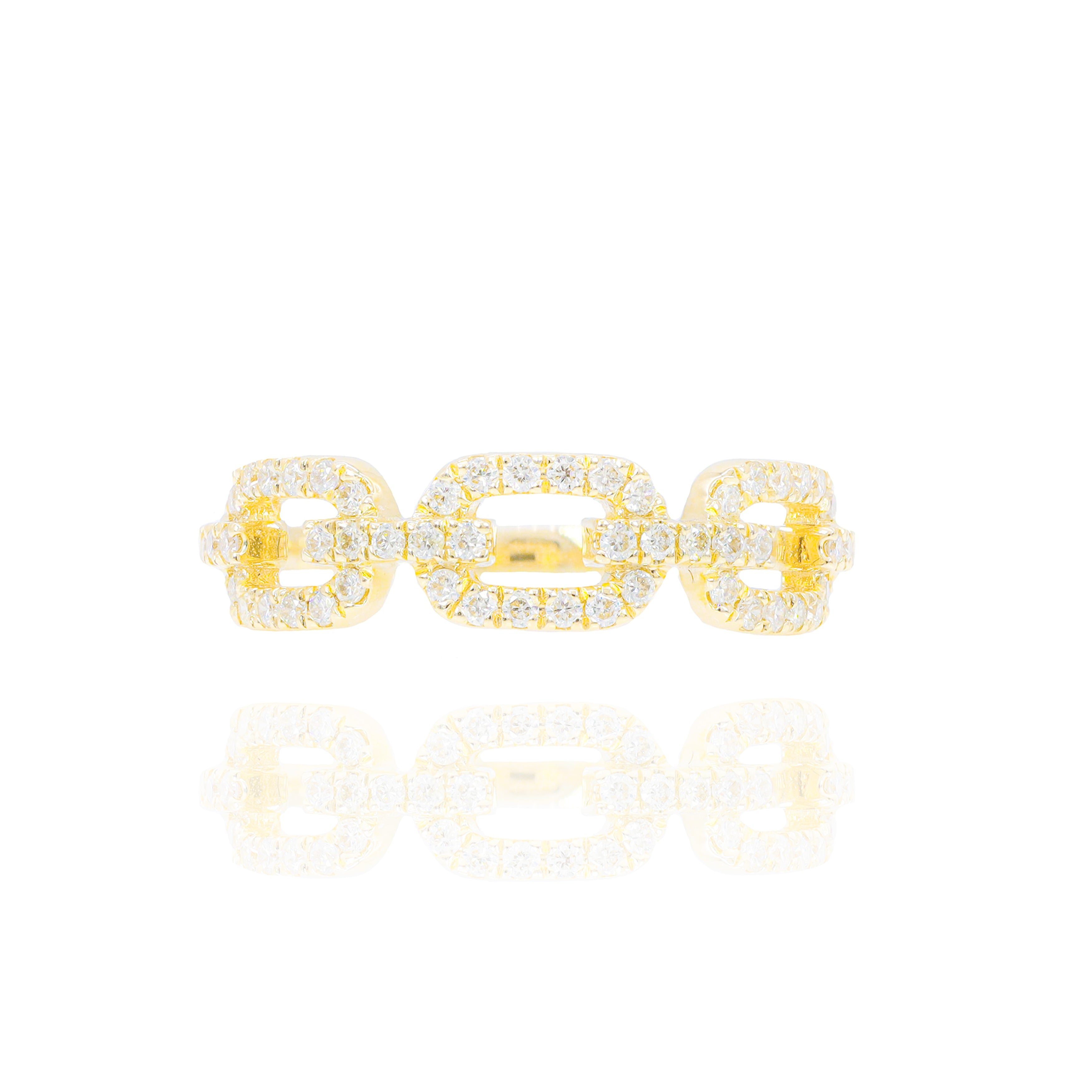 Hermes Style Diamond Ring