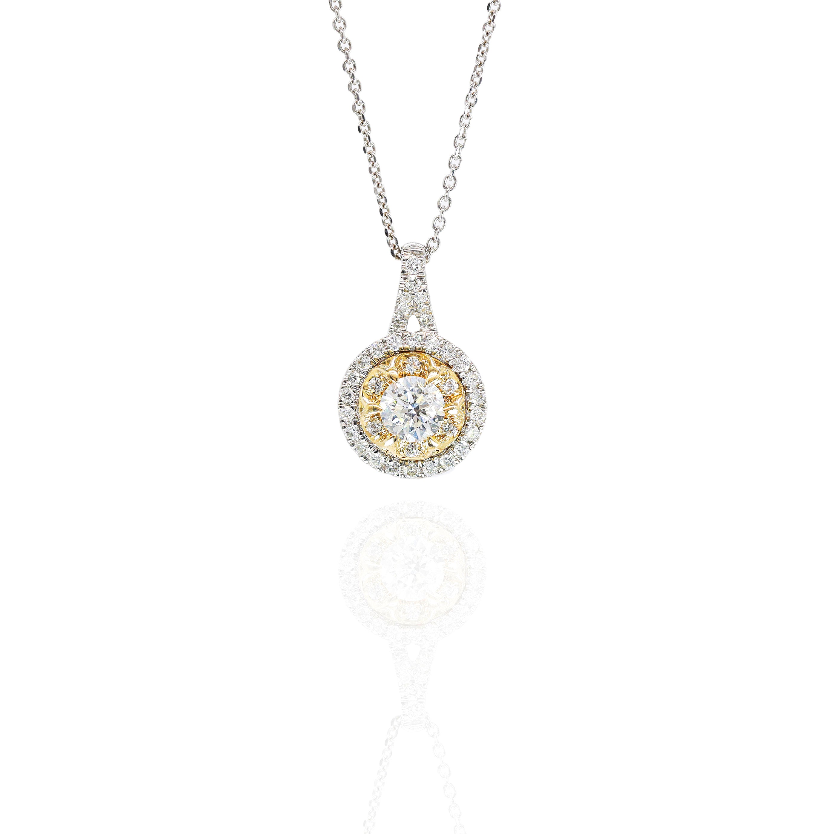 50-Pointer Two-Tone Diamond Pendant
