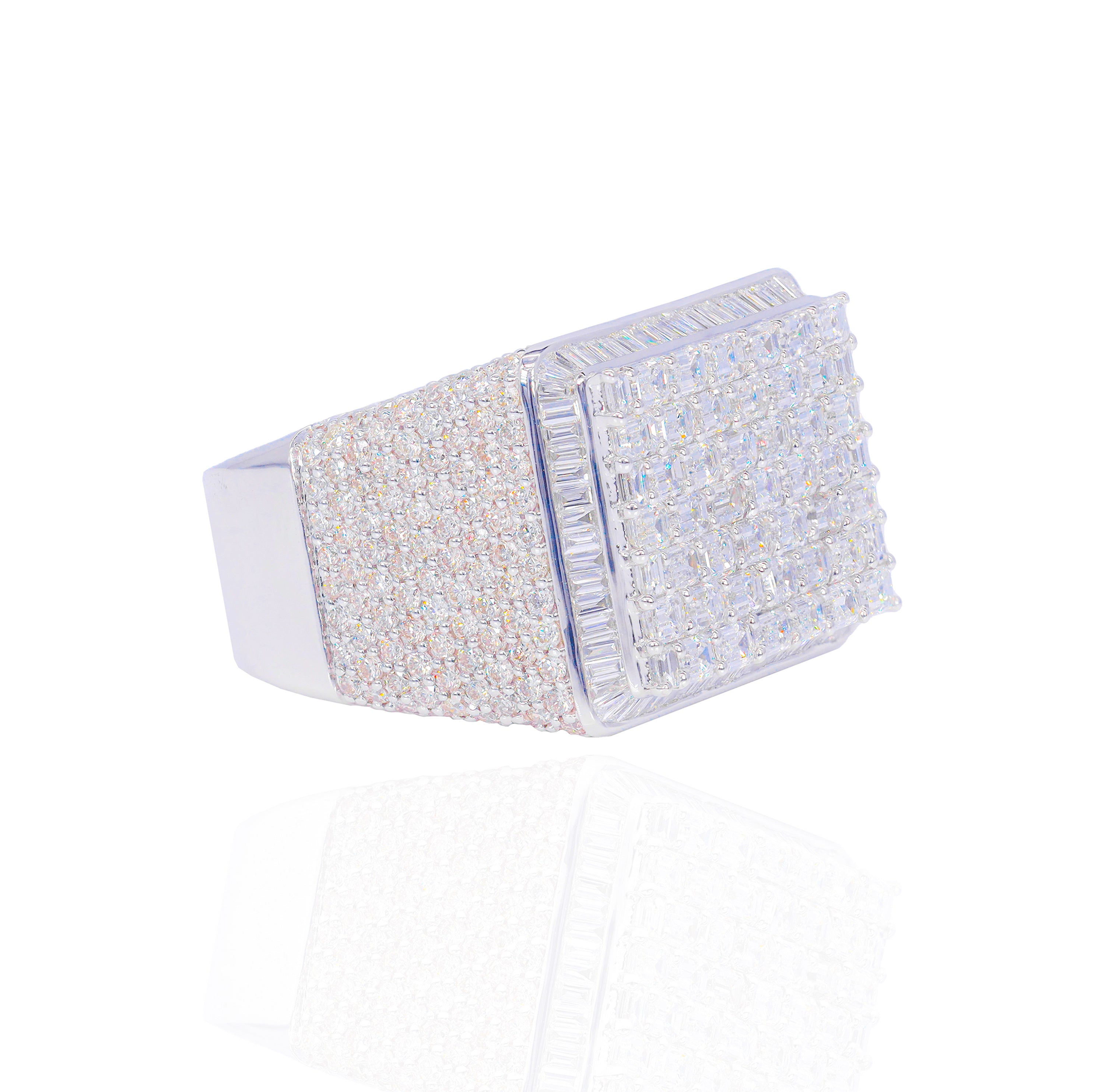 Emerald Cut with Baguette & Round Diamonds Ring