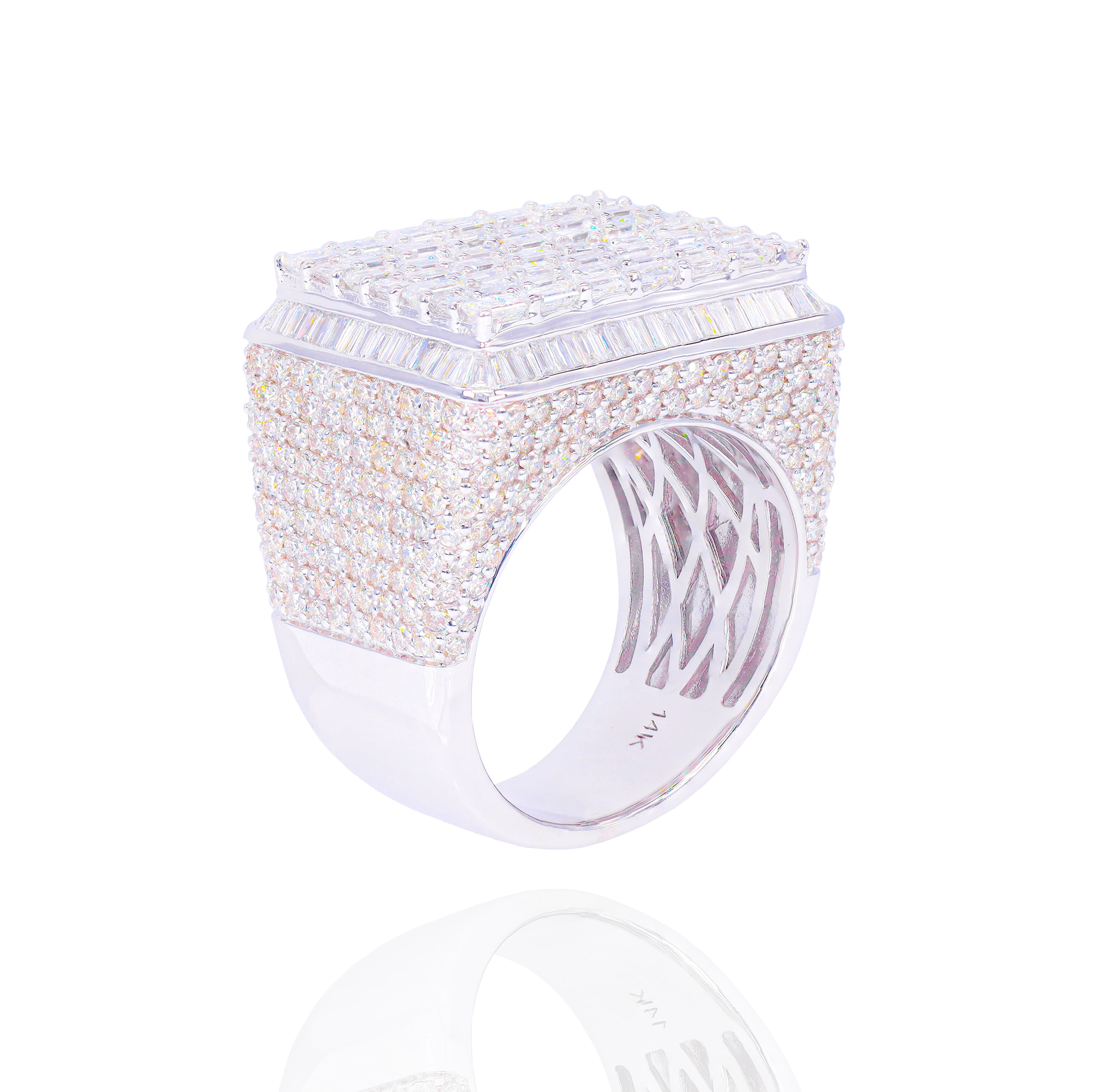 Emerald Cut with Baguette & Round Diamonds Ring
