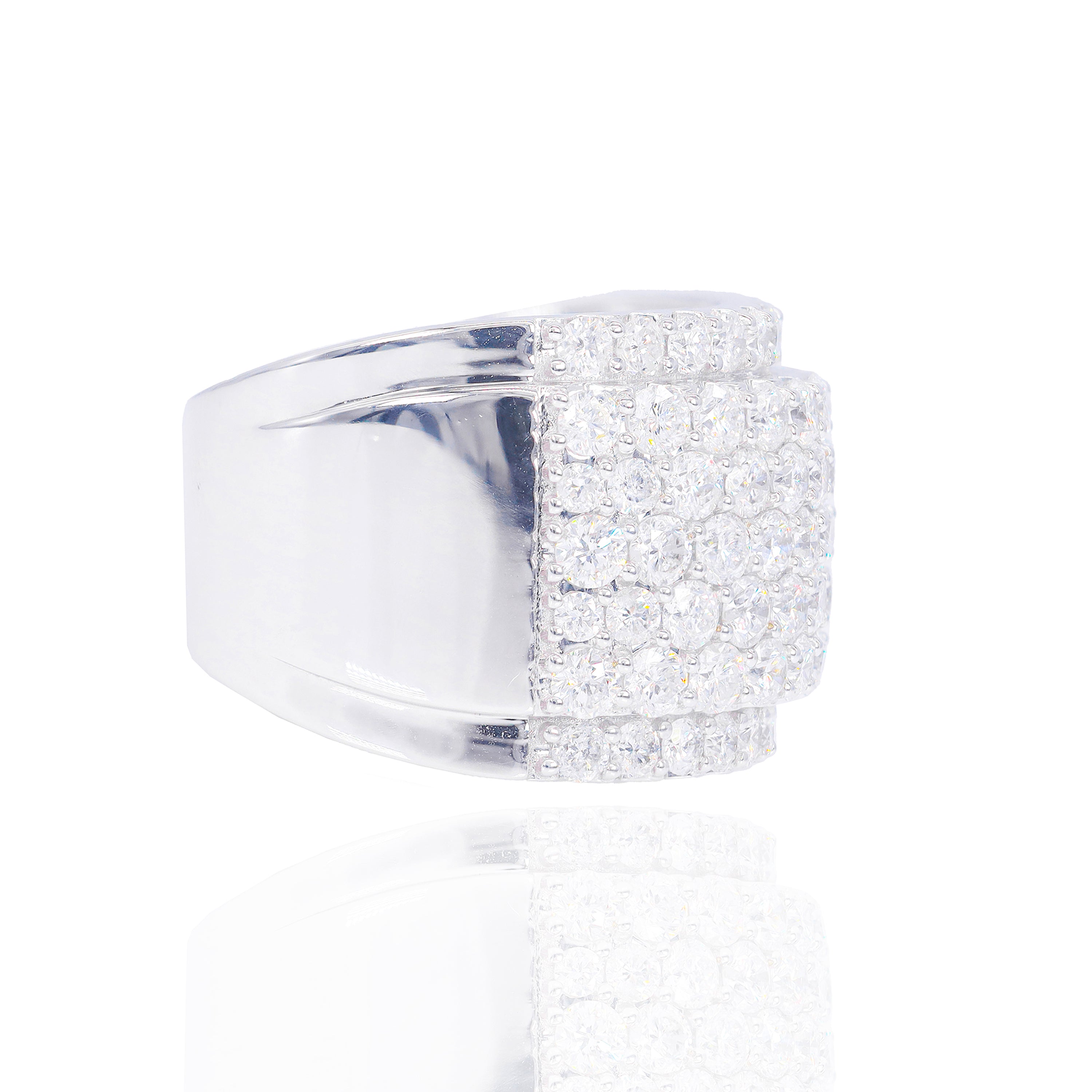 Dome Shaped 7 Row Diamond Ring