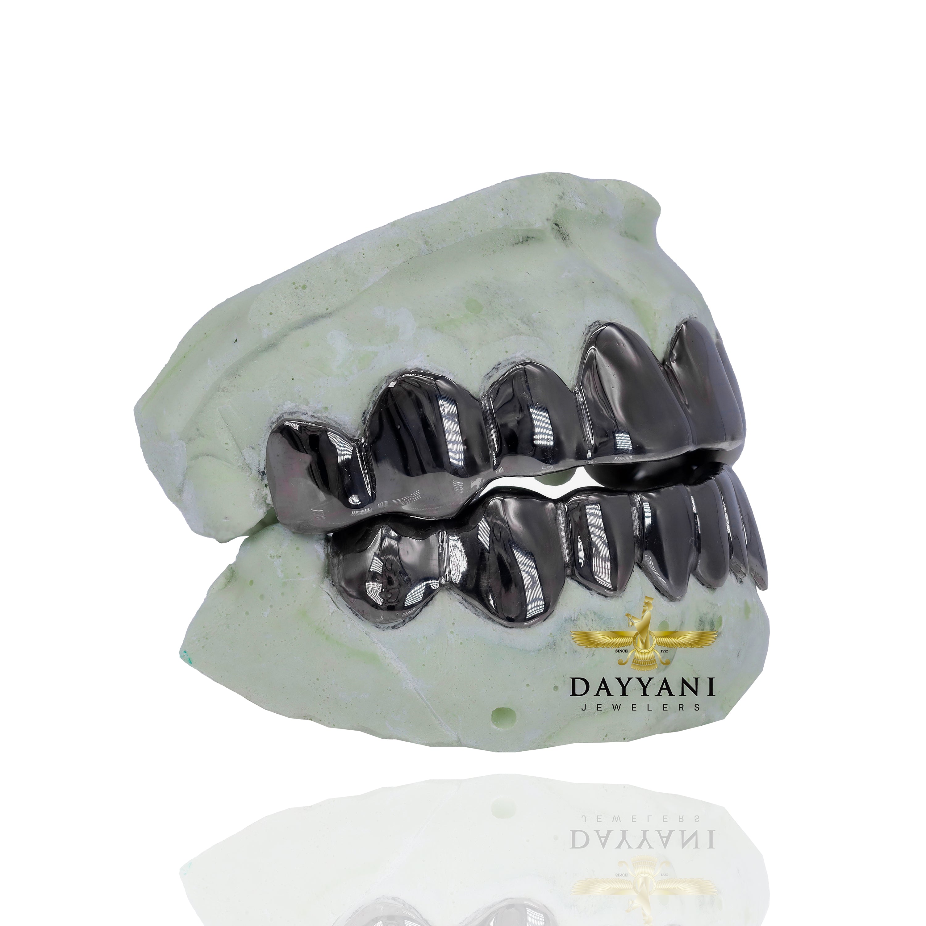 Custom Joker with Black Rhodium Gold Grillz