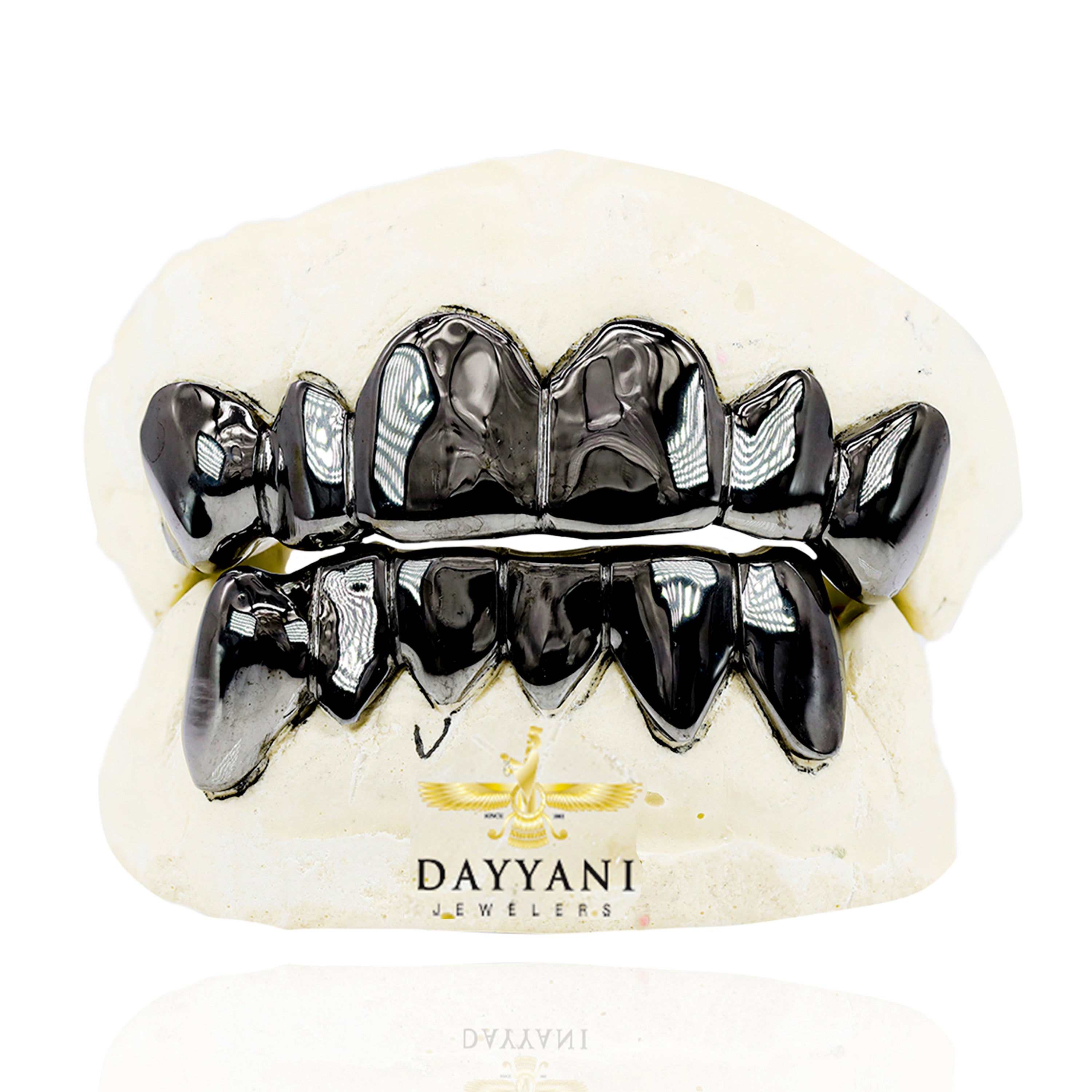 Custom Joker with Black Rhodium Gold Grillz