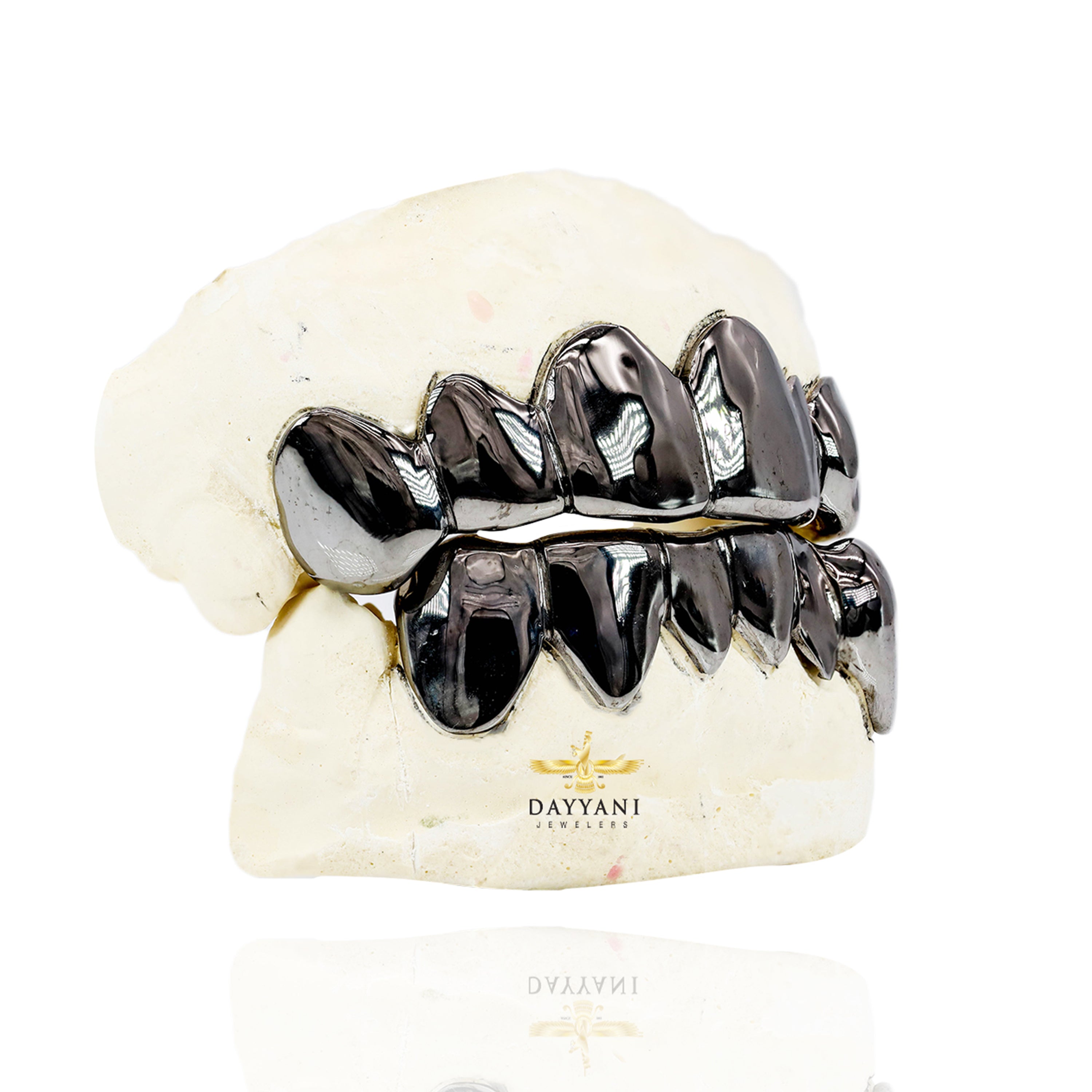 Custom Joker with Black Rhodium Gold Grillz