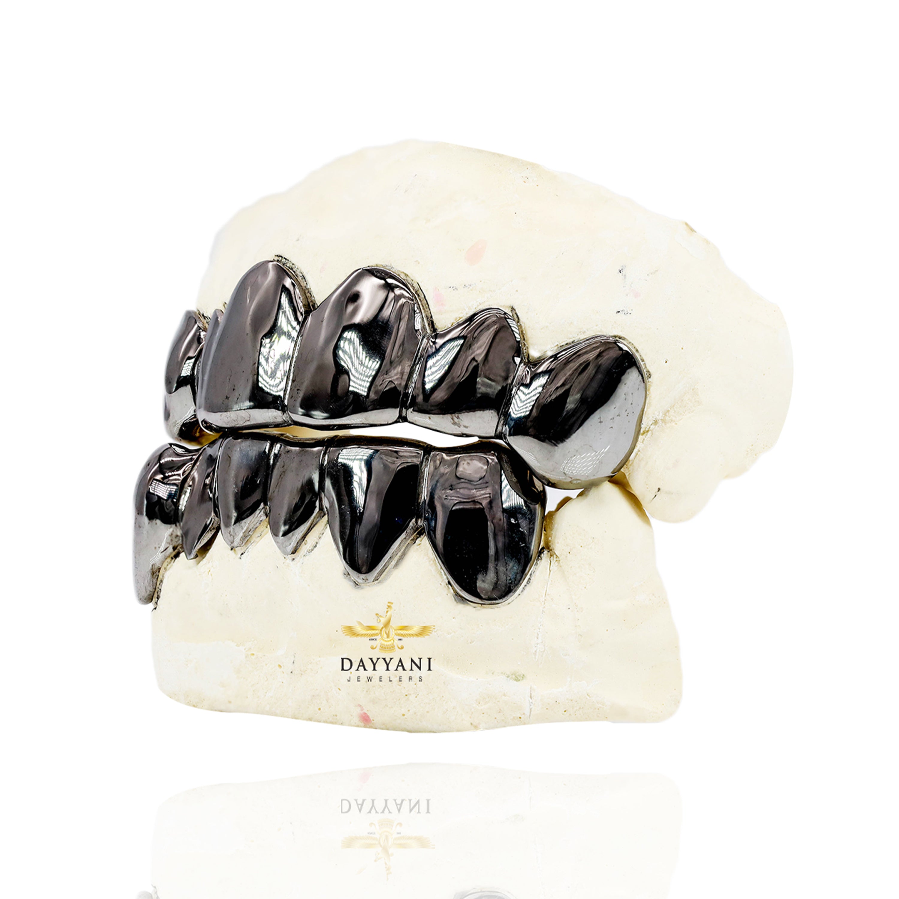 Custom Joker with Black Rhodium Gold Grillz
